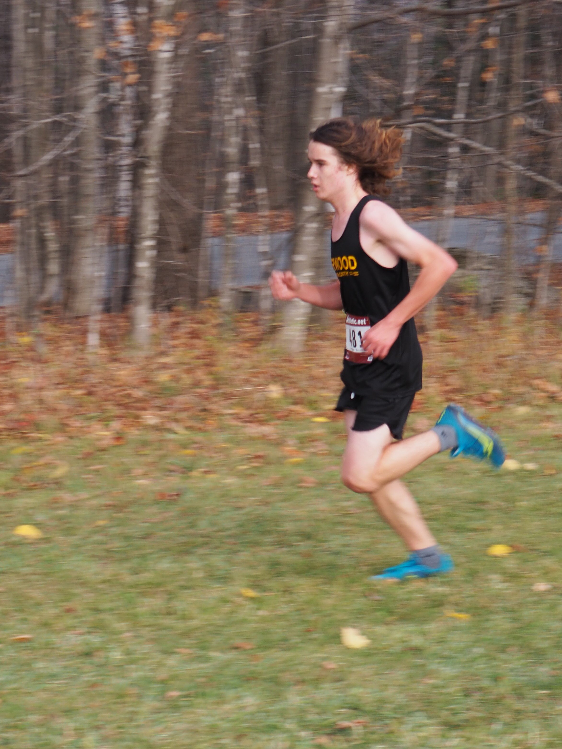   Ebbe Lillis is a blur in a sprint to the finish. Photo courtesy the Zetterstrom family.  