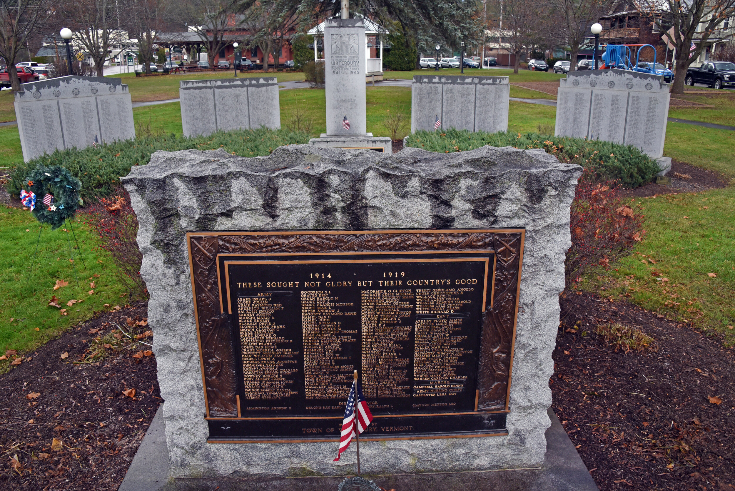   Veterans Day, Nov. 11, 20202 at Rusty Parker Memorial Park's war memorial monuments. Photo by Gordon Miller.  