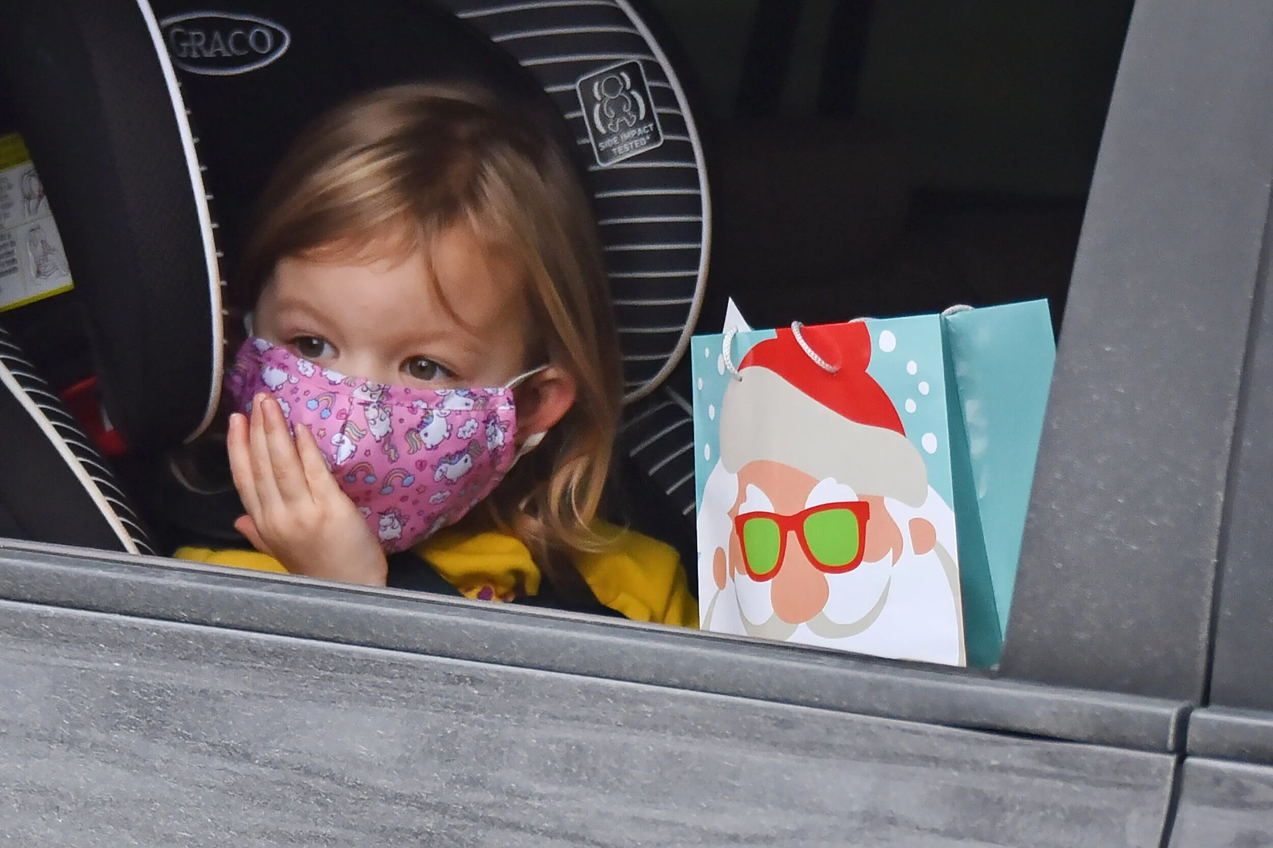 Santa and Friends greet fans at a safe distance