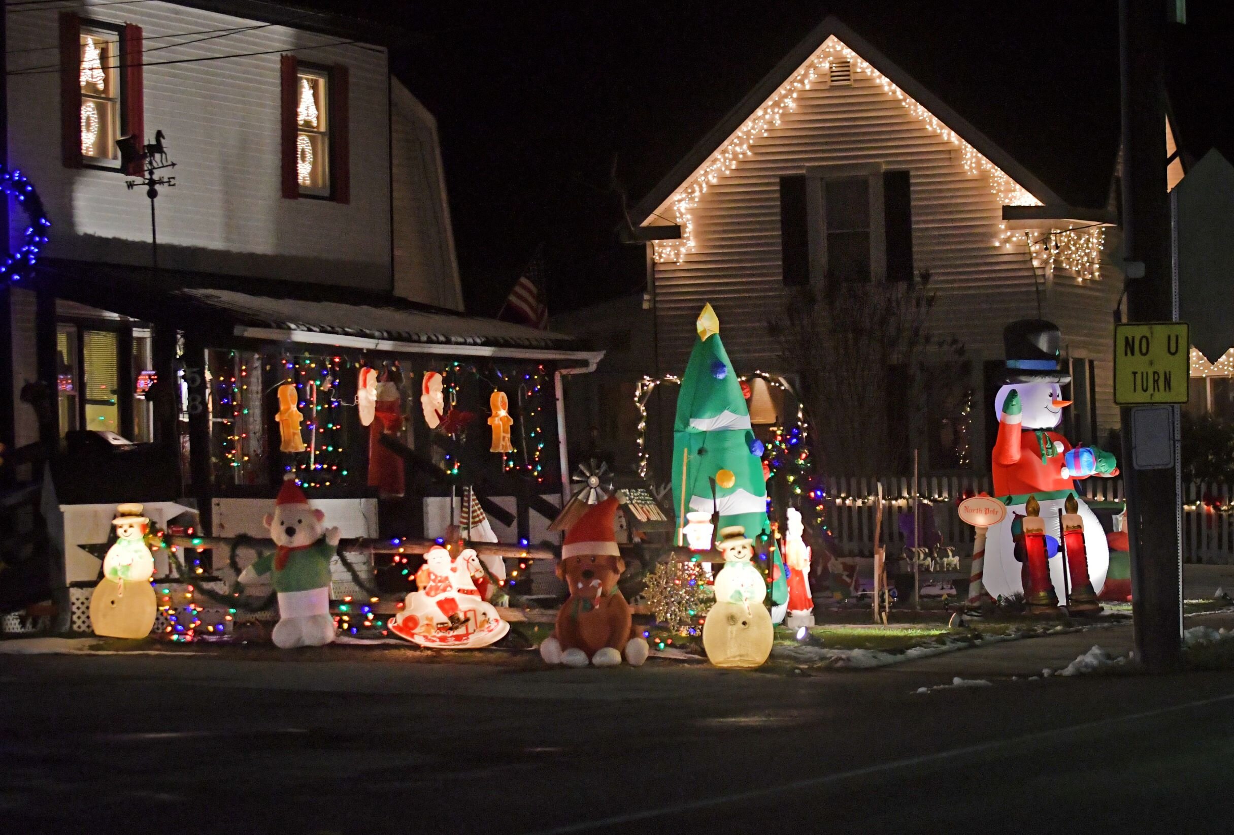   This eye-catching display on North Main Street delights passers by. Photo by Gordon Miller.   