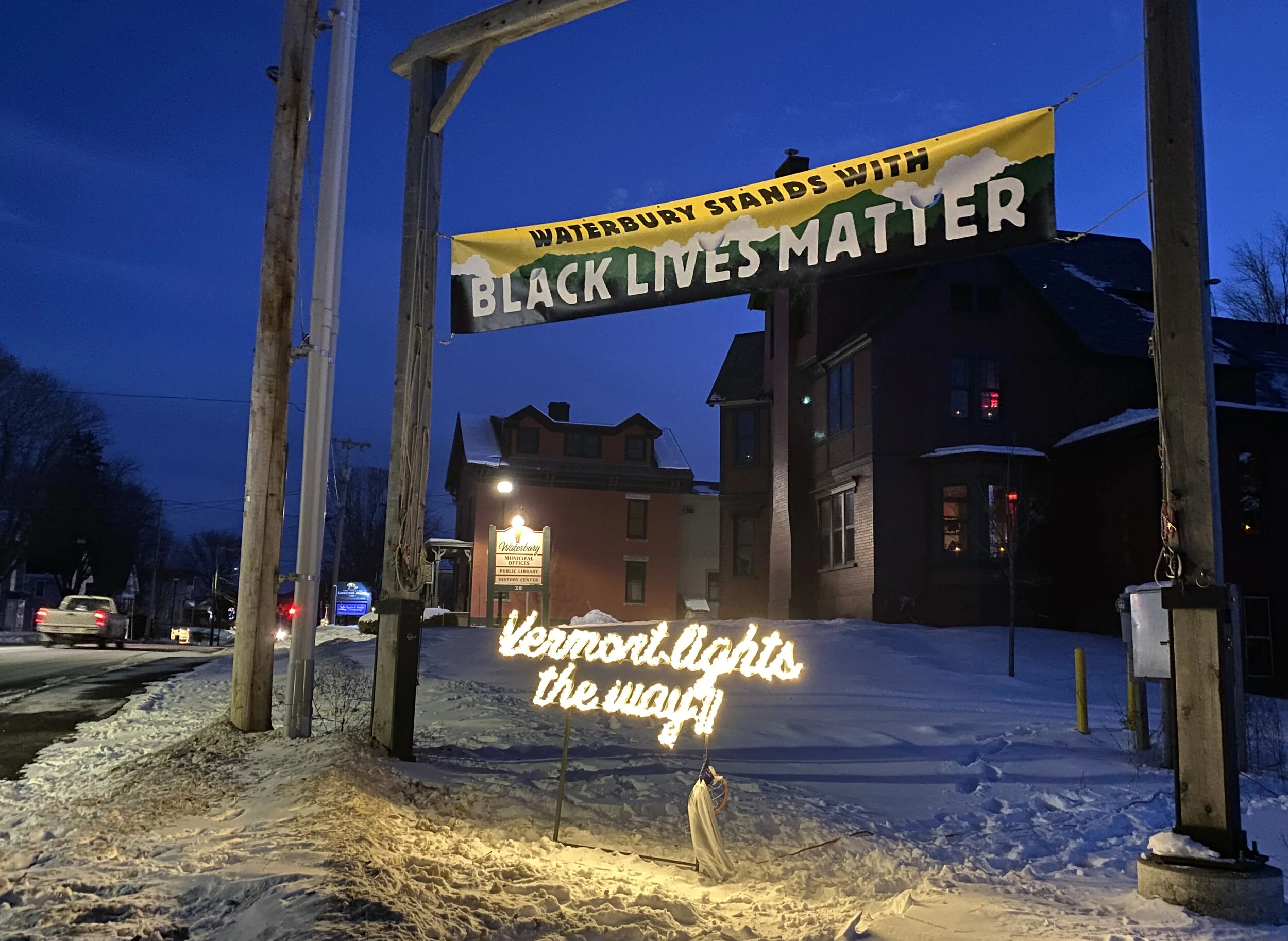 A thank you in lights