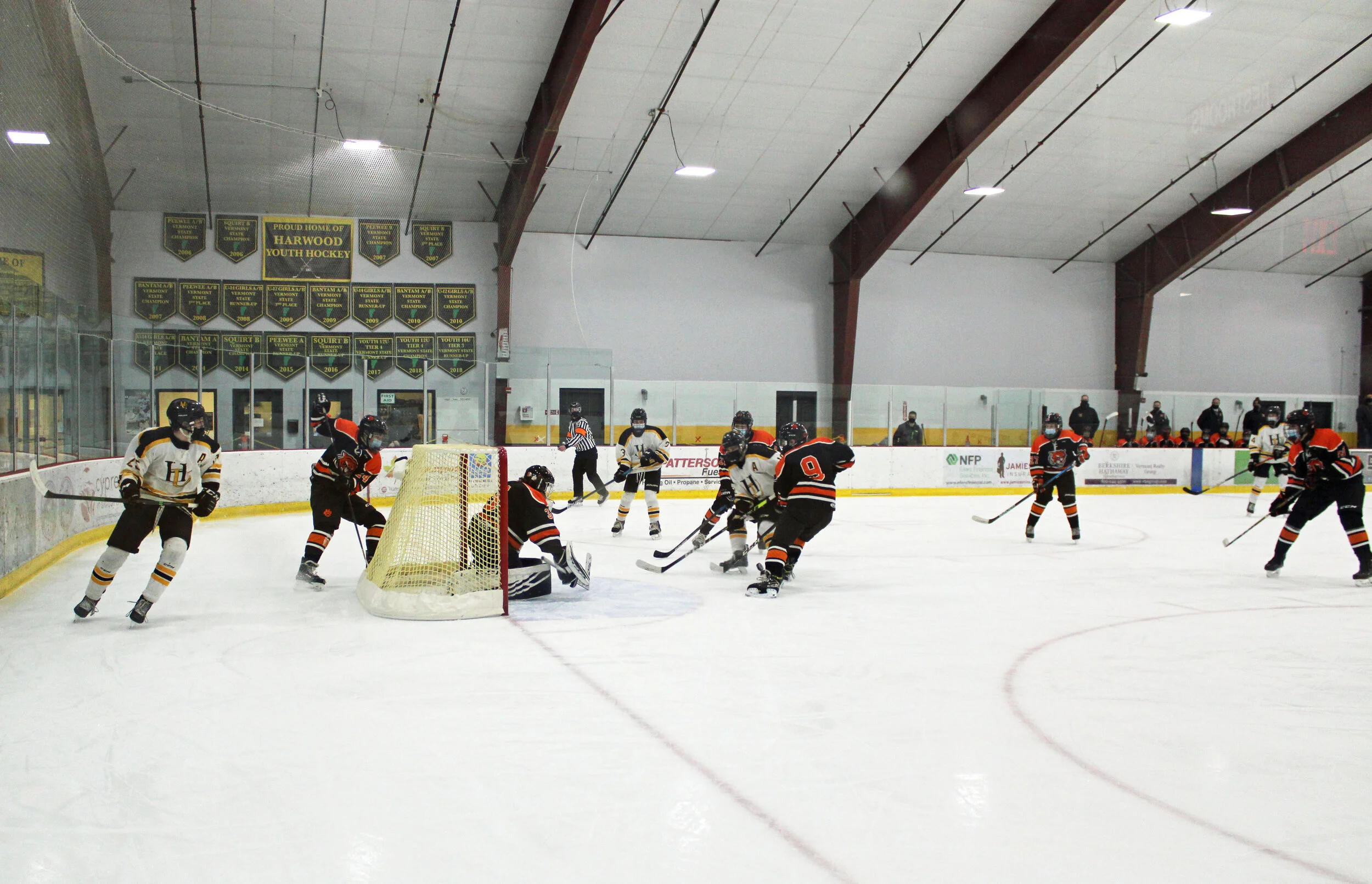  Harwood took on the Middlebury Tigers in the semifinal match, Saturday March 20, at the Ice Center home ice. Photo by Brian Larrabee 