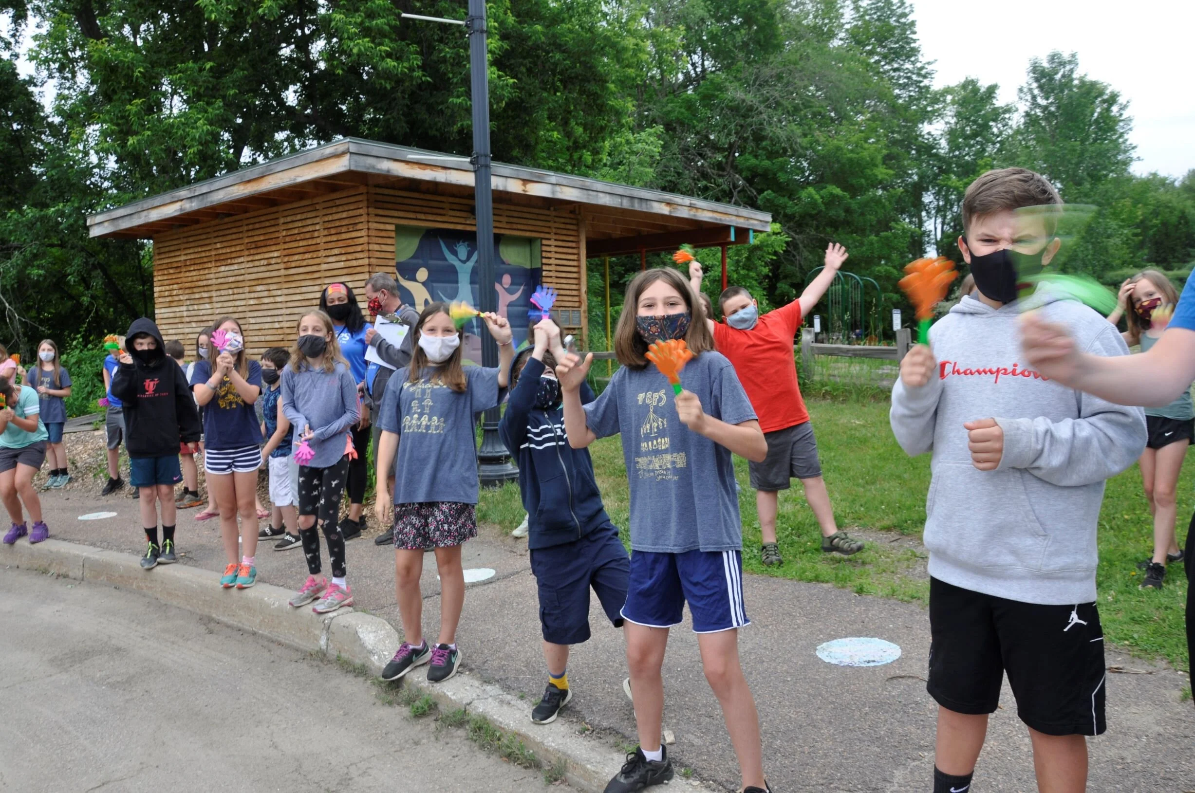  The gauntlet extends from the corner of Stowe and High Streets to the far end of the bus loop. Photo by Lisa Scagliotti 