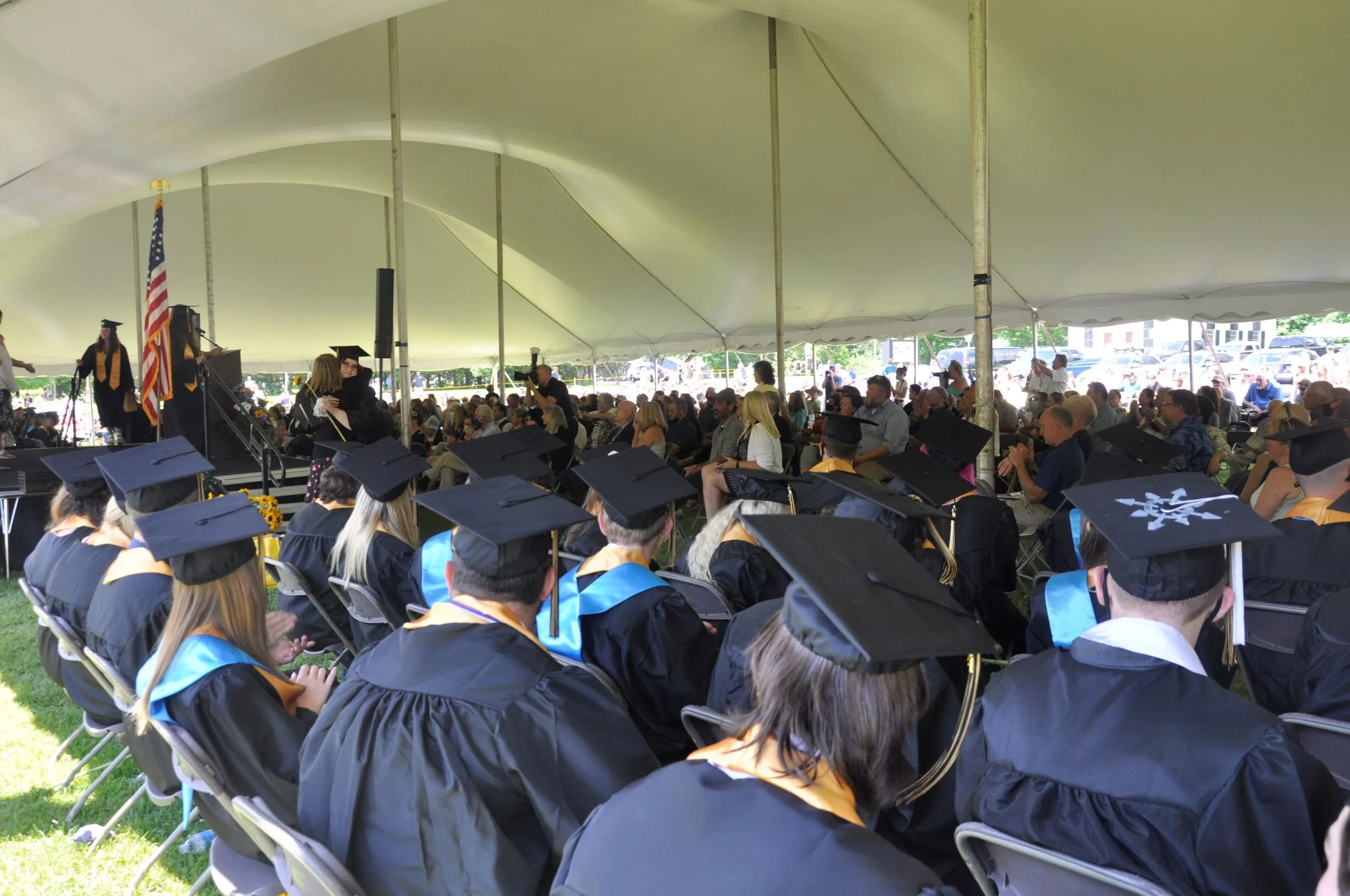  Commencement was one of the few times the senior class gathered together in person this school year.  Photo by Lisa Scagliotti 
