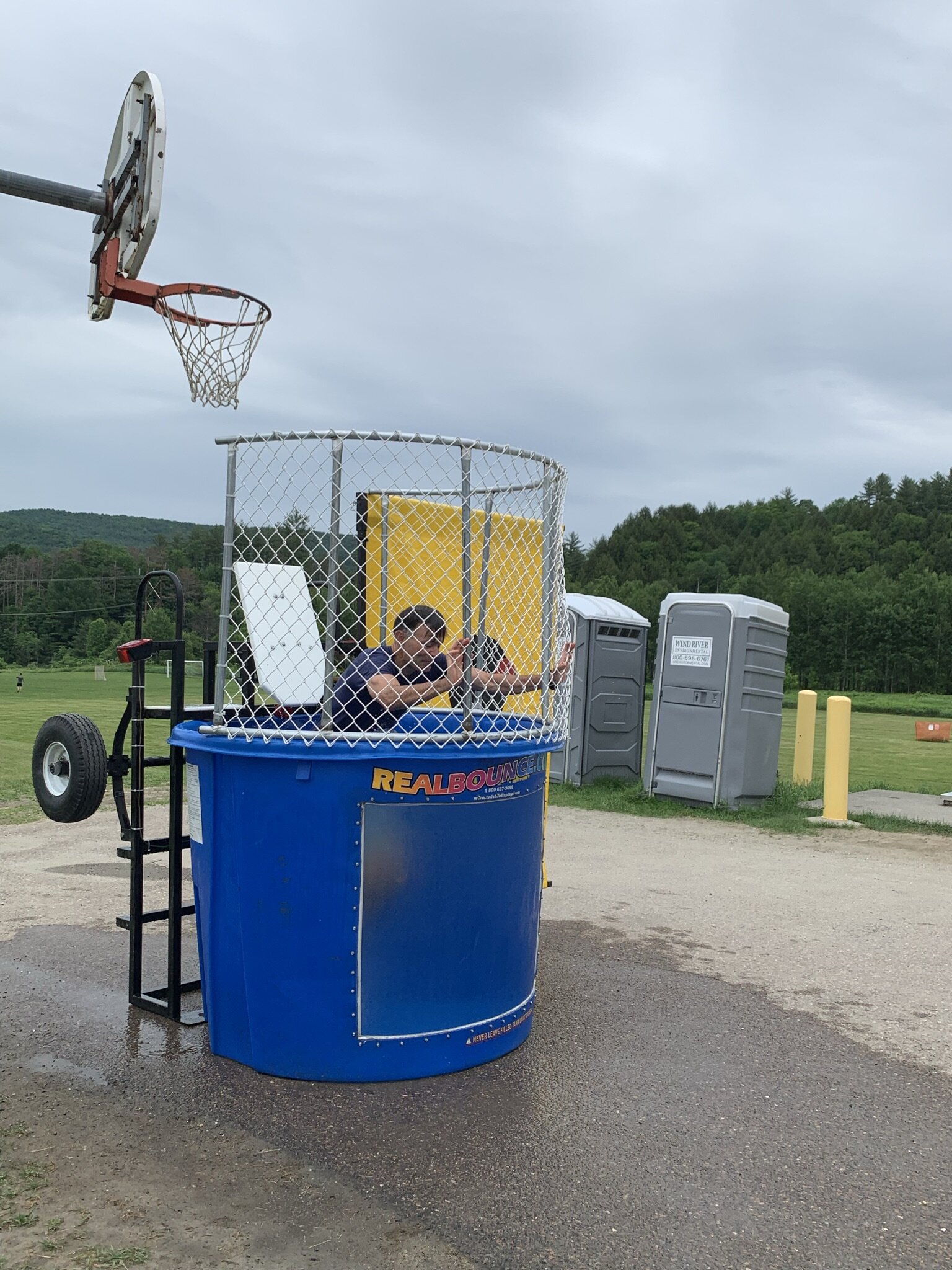  Math teacher Eric Eley may have lost count of how many times he got dunked. Photo by Lisa Scagliotti 