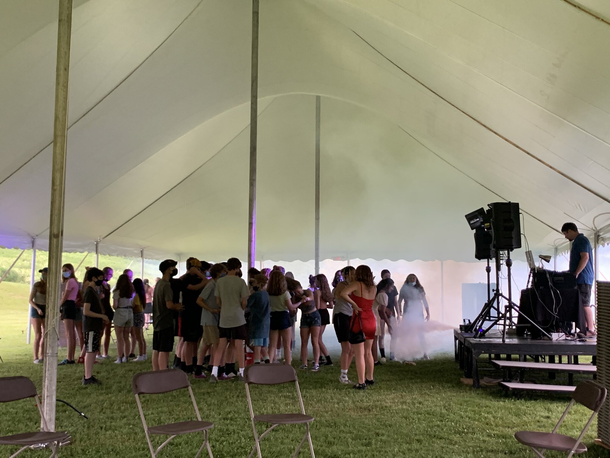 The DJ tent slowly attracted the crowd. Photo by Lisa Scagliotti