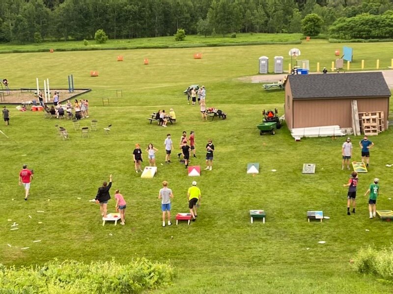  Bird’s-eye view from atop the sledding hill. Photo by Kelley Hackett 