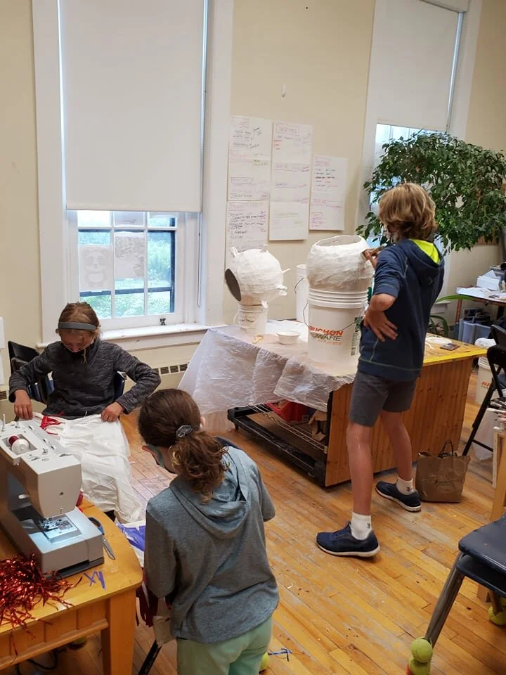  Painting, sewing and more - MakerSphere students are hard at work ahead of Saturday’s NQID parade. Photos courtesy Mame McKee 
