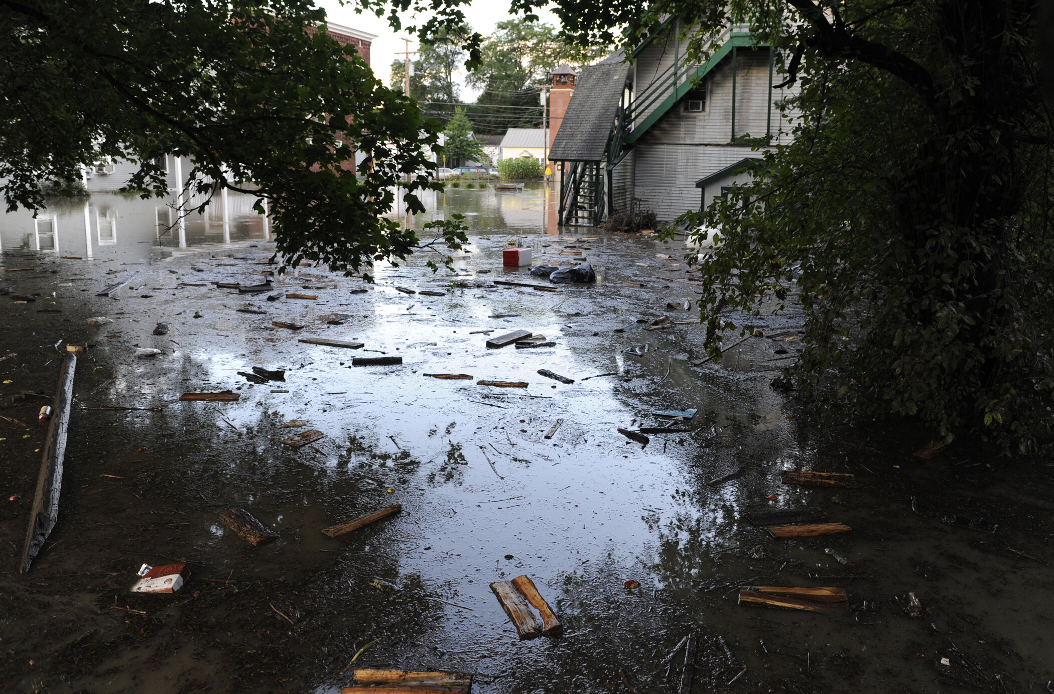  Properties along Main Street were water-logged. Photo by Gordon Miller 