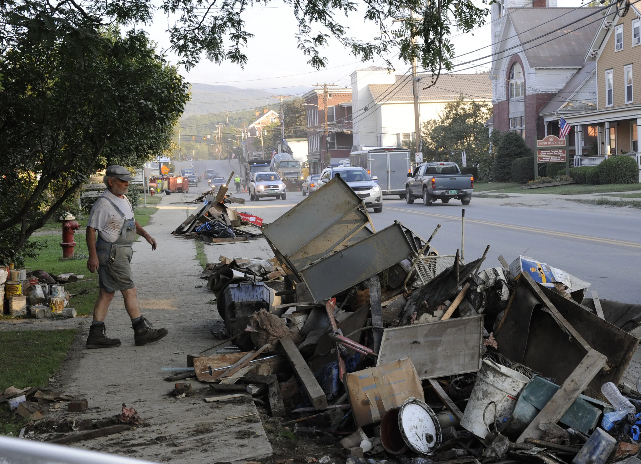 A seemingly endless stream of trash containers were filled and emptied for weeks. The cost topped $150,000 for trash removal. Photo by Gordon Miller