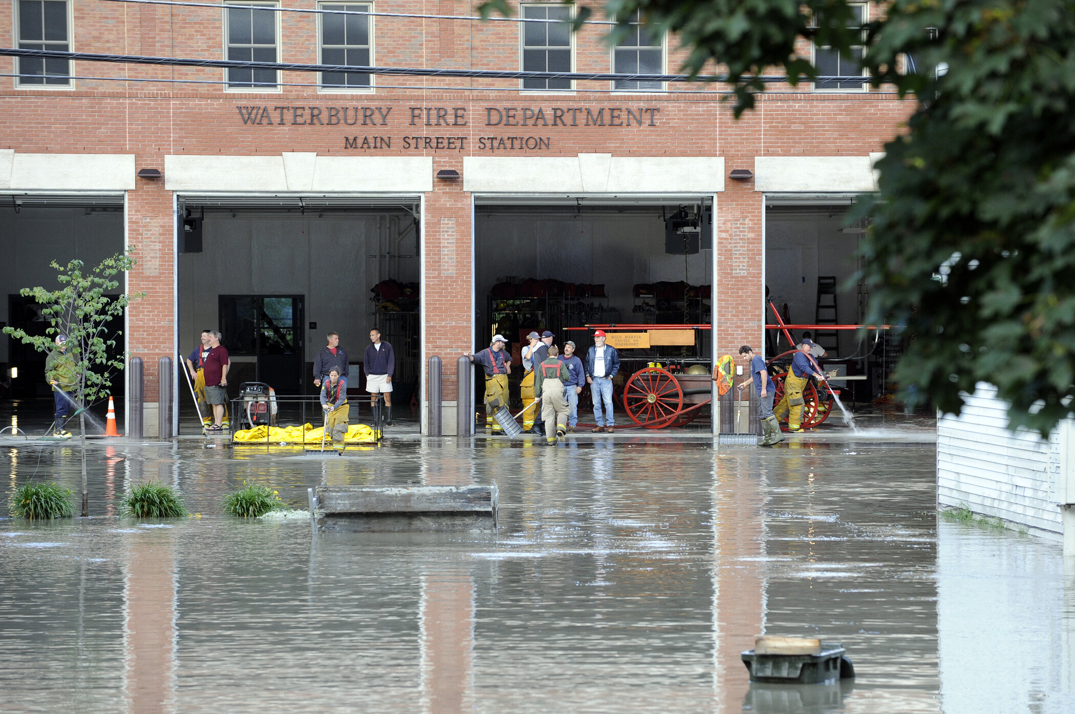  Waterbury’s fire station was open less than a month when Irene struck. It soon became the headquarters for Federal Emergency Management Administration personnel and in November 2011, municipal staff moved into the upstairs offices for what would be 