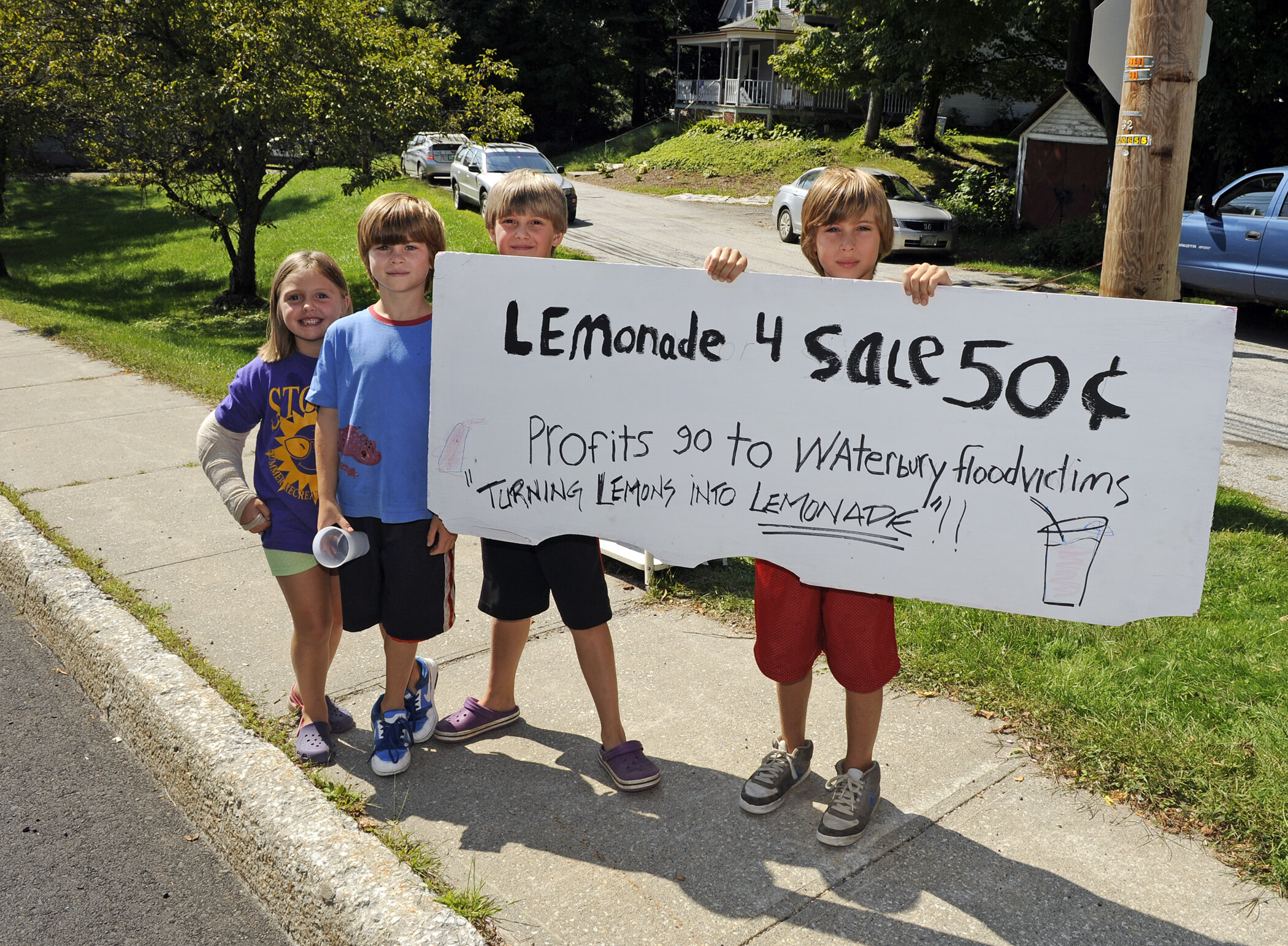  Youngsters helped in many ways from helping pack and deliver lunches to helping raise money. Photo by Gordon Miller 