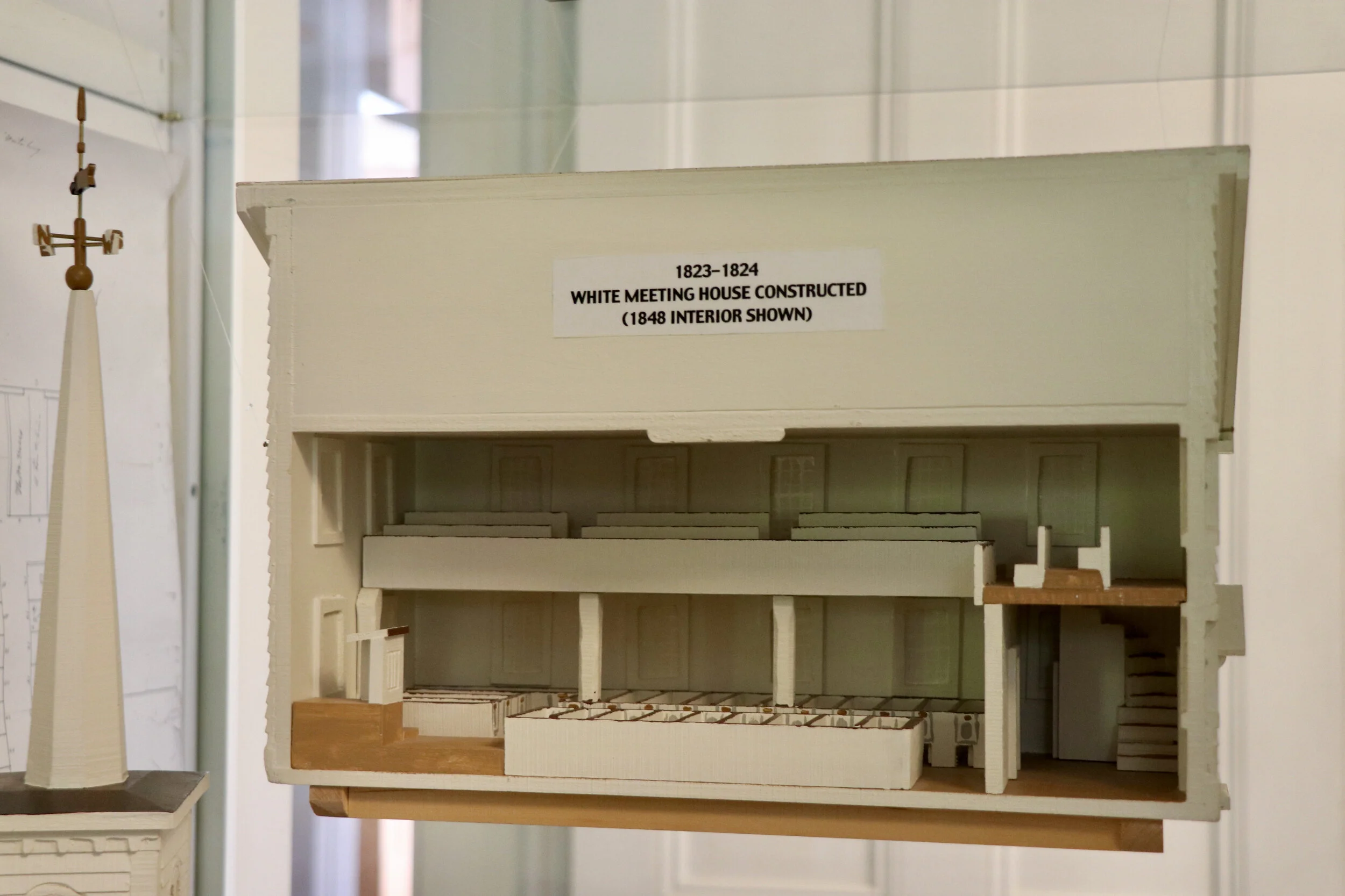   The White Meeting House started simply with additions made over time. Photo by Megan Schneider  