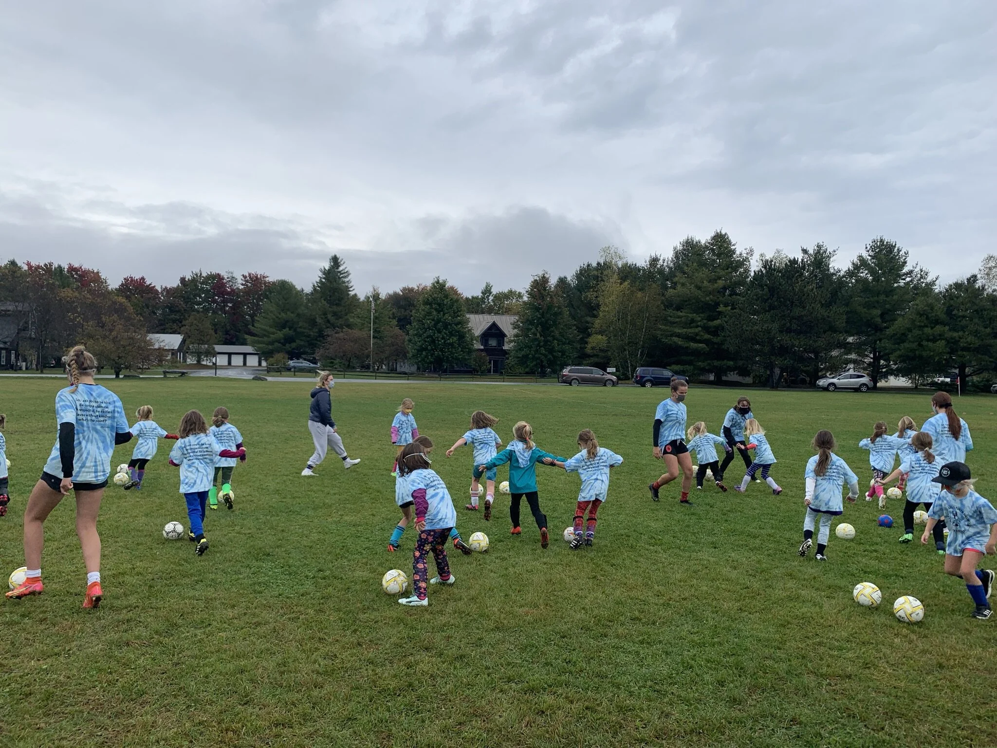   For the smallest players, there aren't soccer games as much as games with soccer balls. Photo by Lisa Scagliotti  