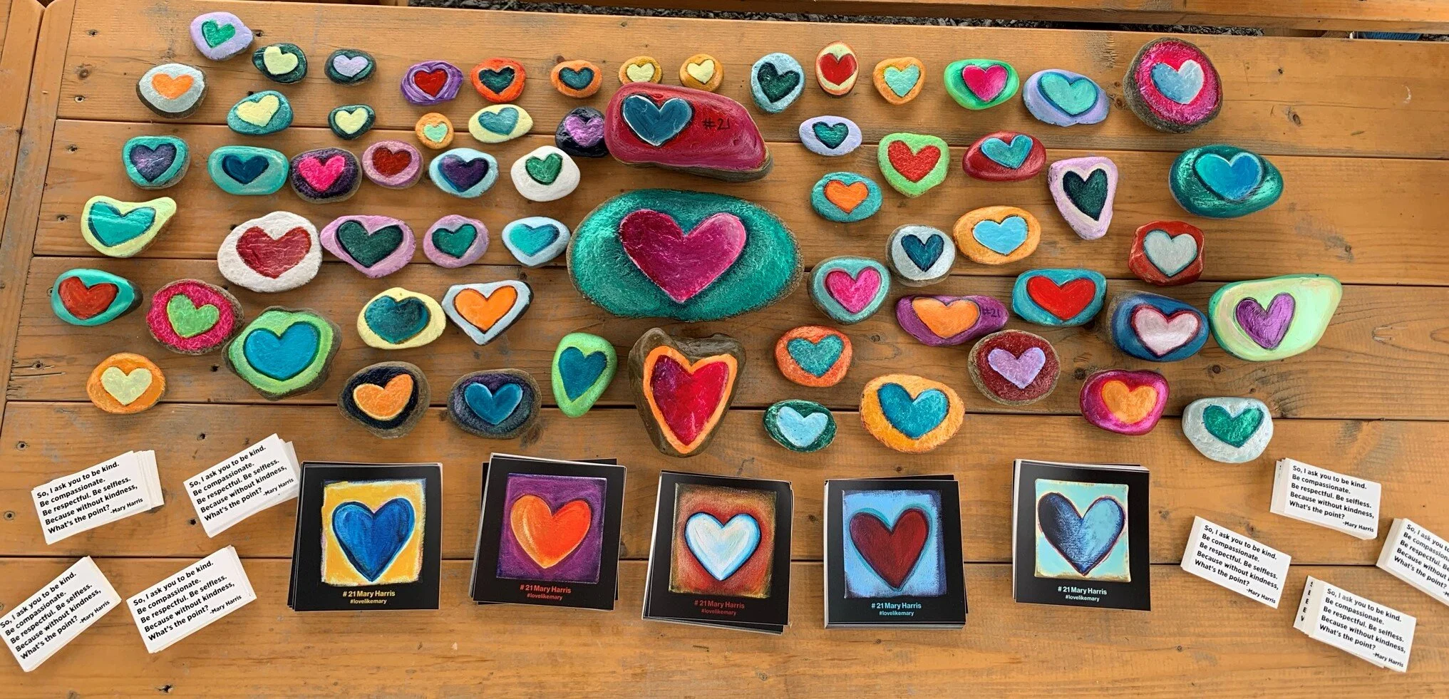  Newly painted rocks for the youngest players and stickers to take home. Photo by Lisa Scagliotti 