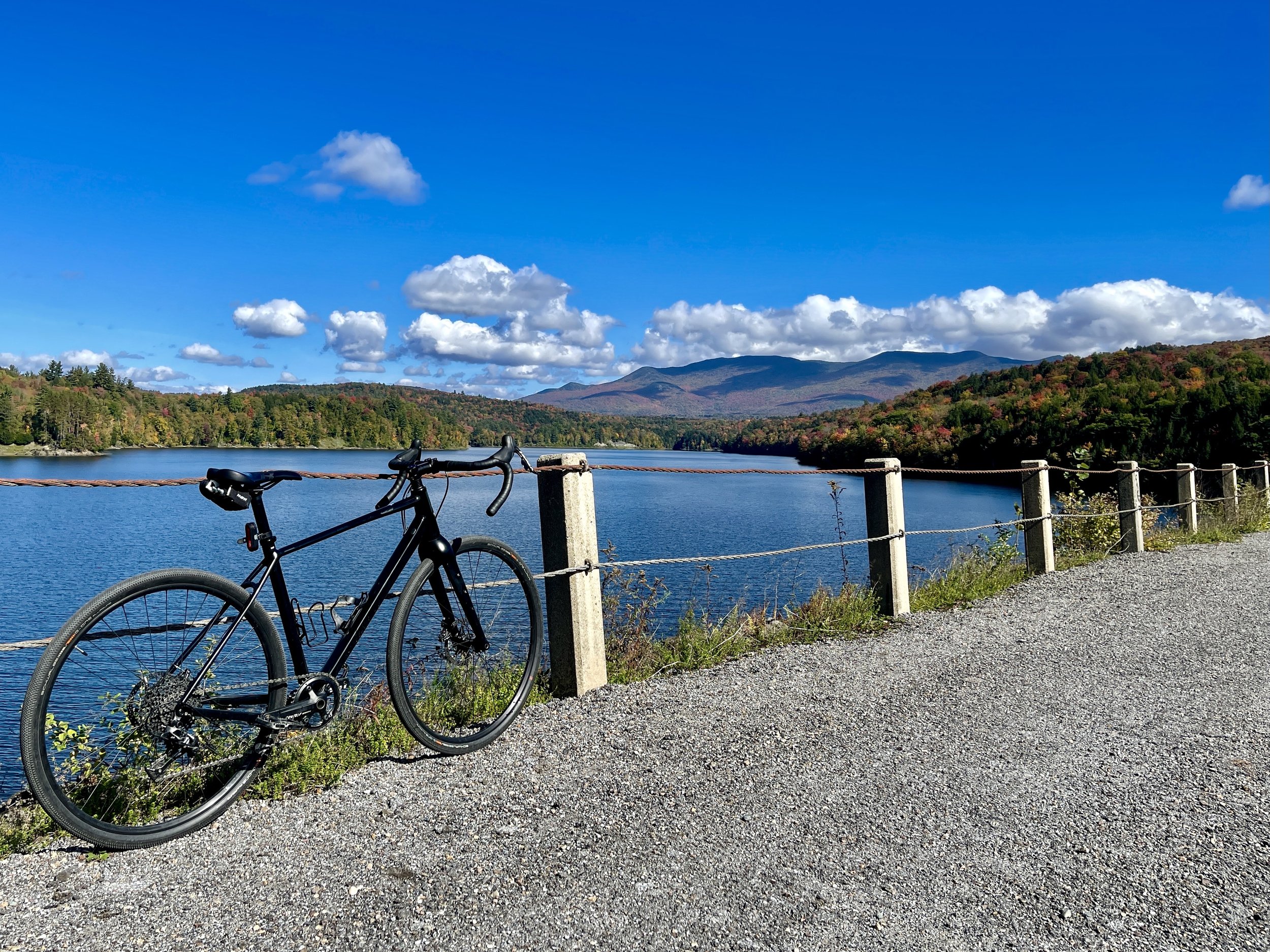   Michael Paddock took a moment during a bike ride to remember this scene at the Waterbury Reservoir.  