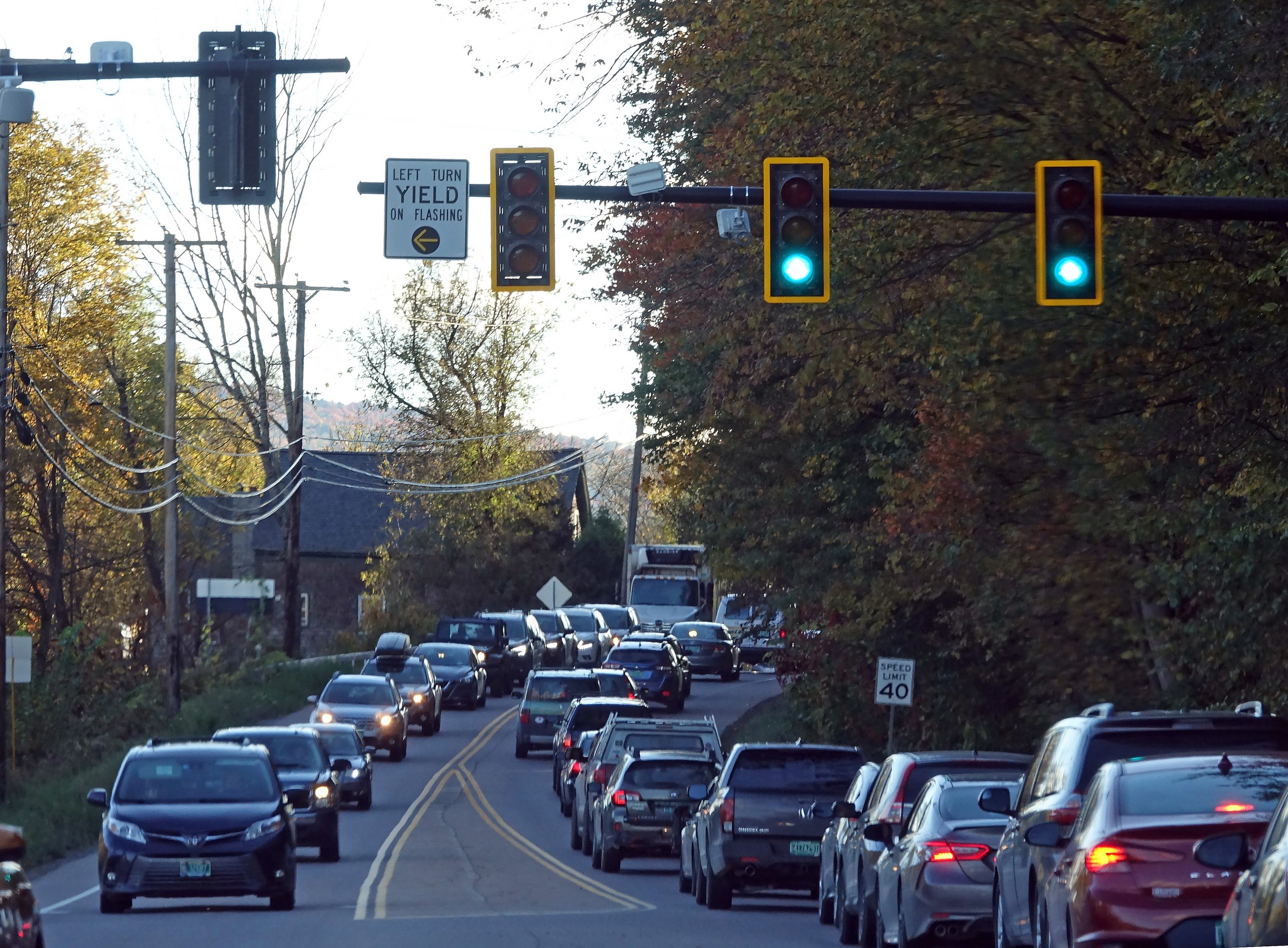   Don't even try to get out of your driveway until the leaves all fall off. Photo by Gordon Miller  