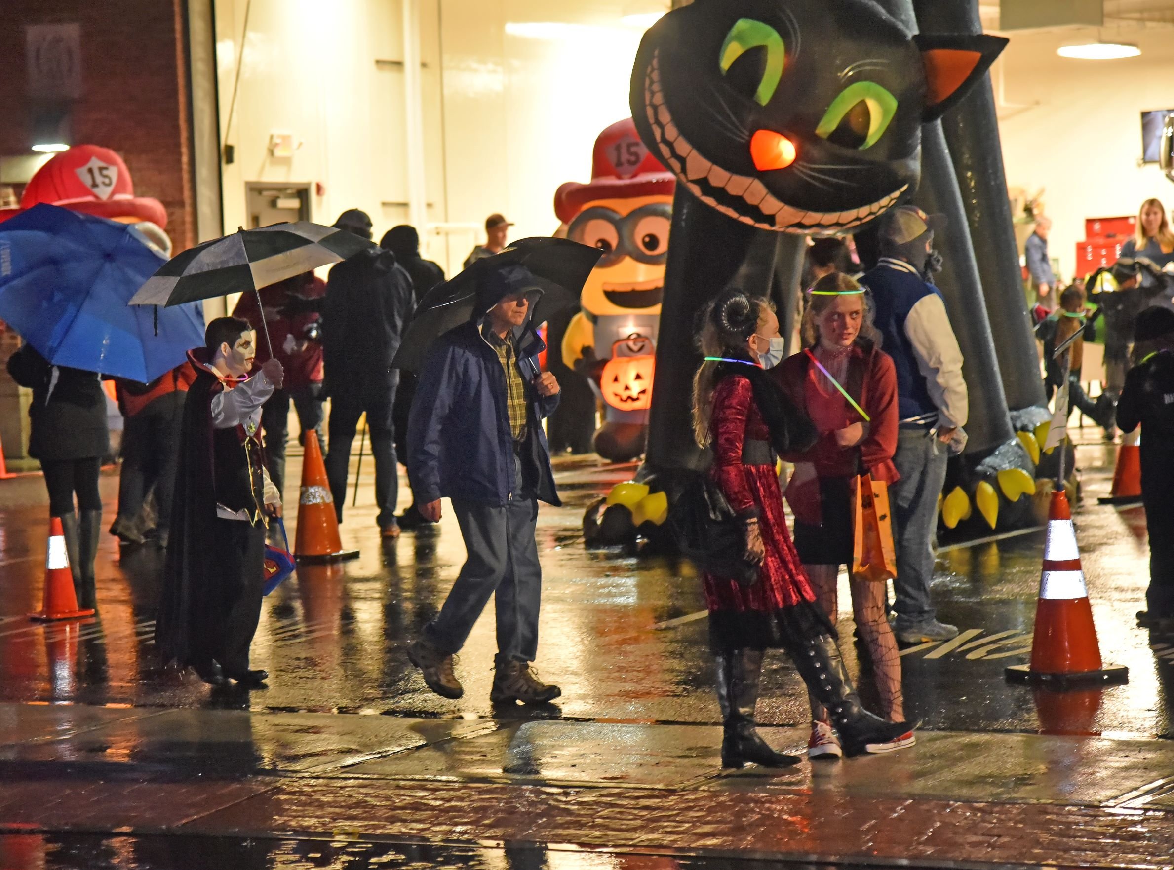  The Main Street fire station bustled with trick-or-treaters. Photo by Gordon Miller 