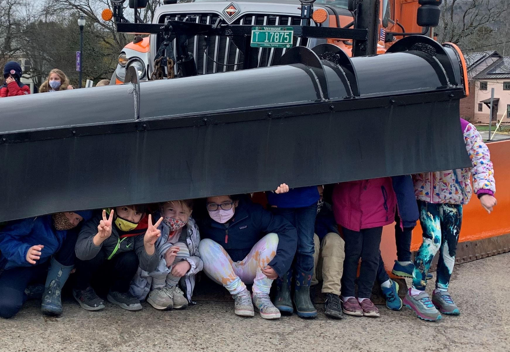 The Brookside Beast visits its namesake school