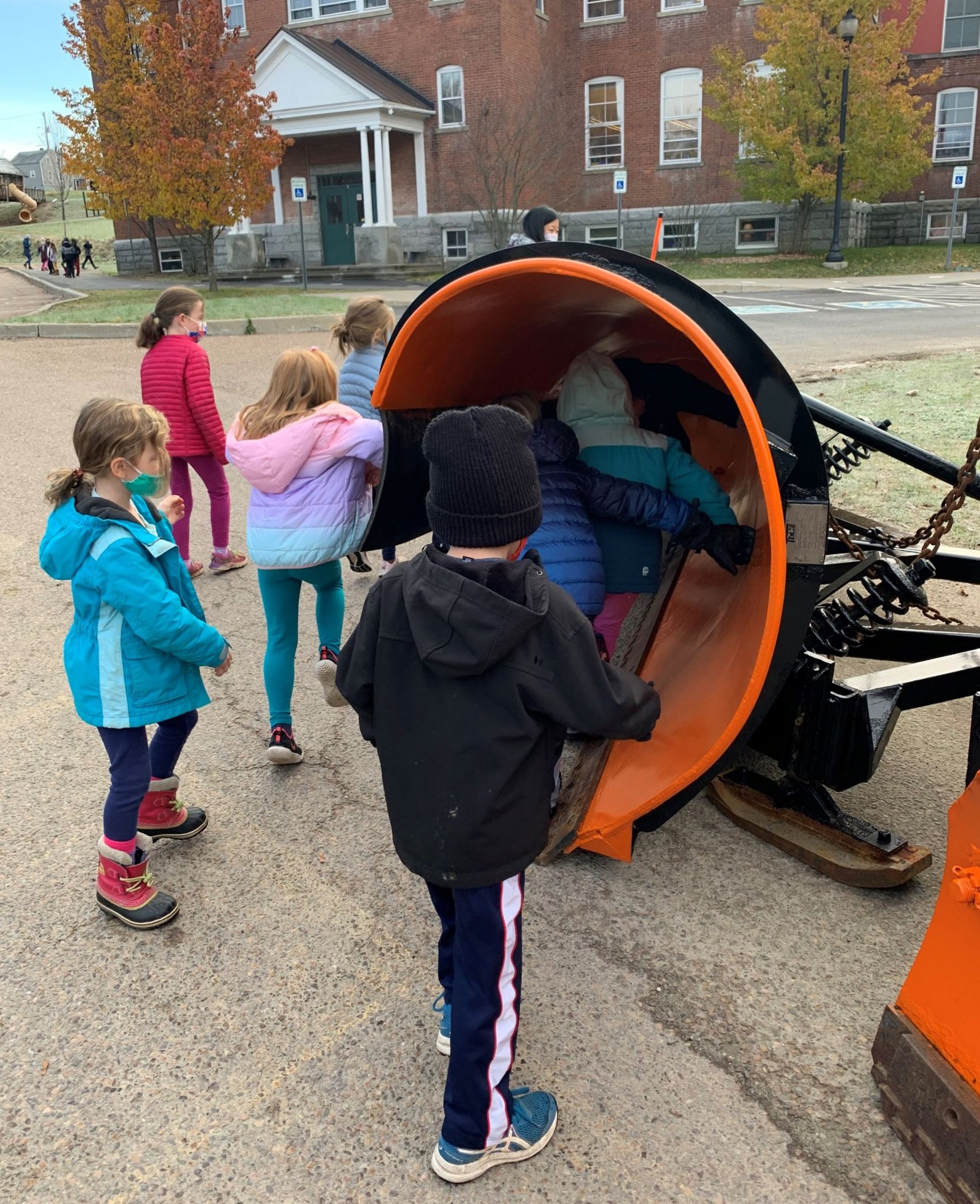 Kids especially enjoy inspecting the blade. Photo by Lisa Scagliotti