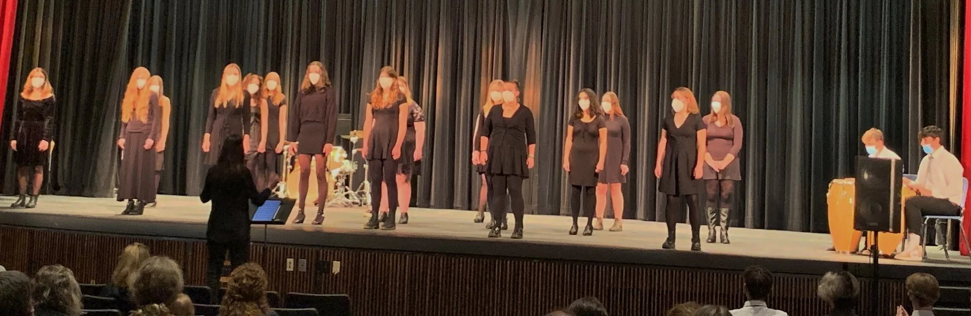   Concert Choir performs without the need for risers given the size of group. Photo by Lisa Scagliotti  