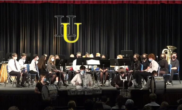  The drum line gets the performance started. Screenshot 