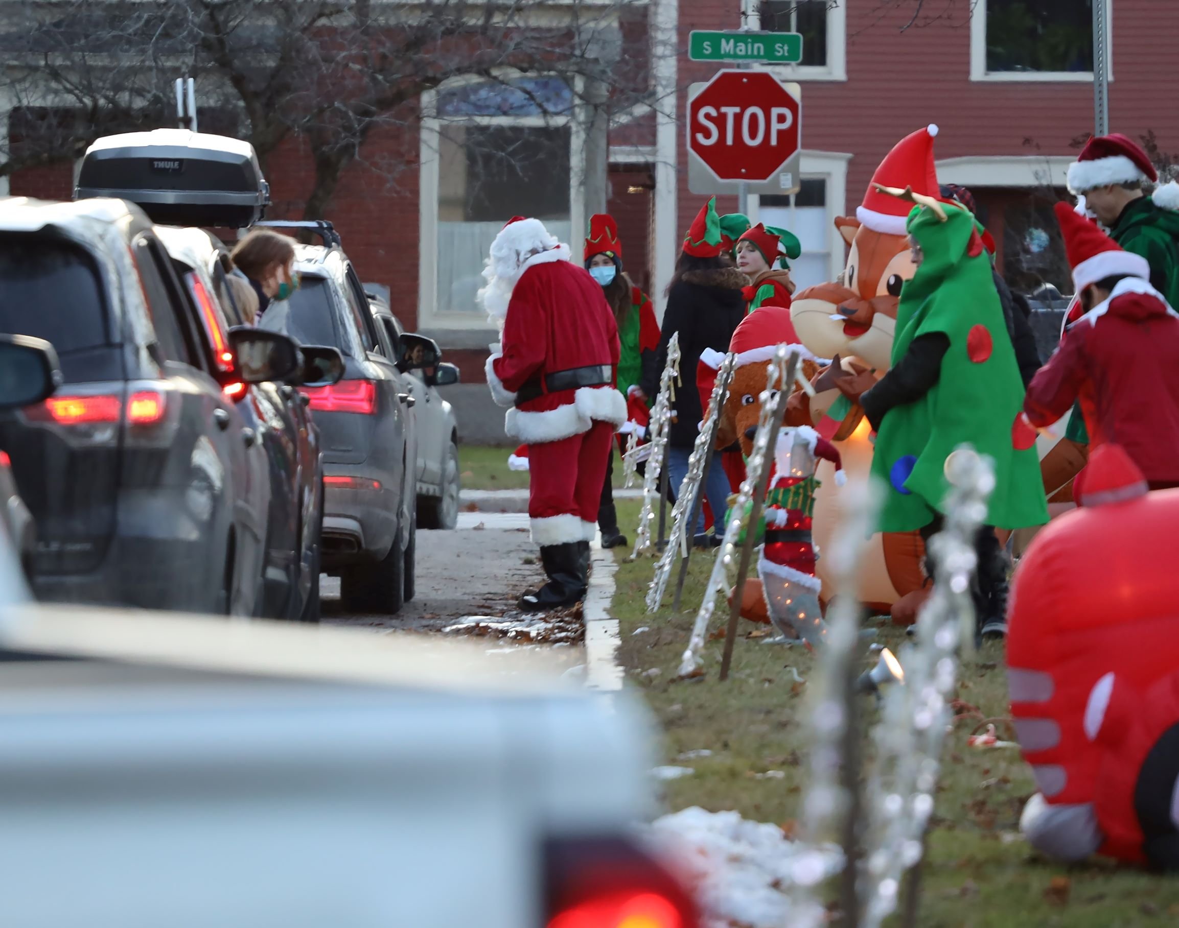  Waterbury Rotary hosted Santa and many friends at Rusty Parker Park earlier this  month for a drive-through visit. Photo by Gordon Miller 
