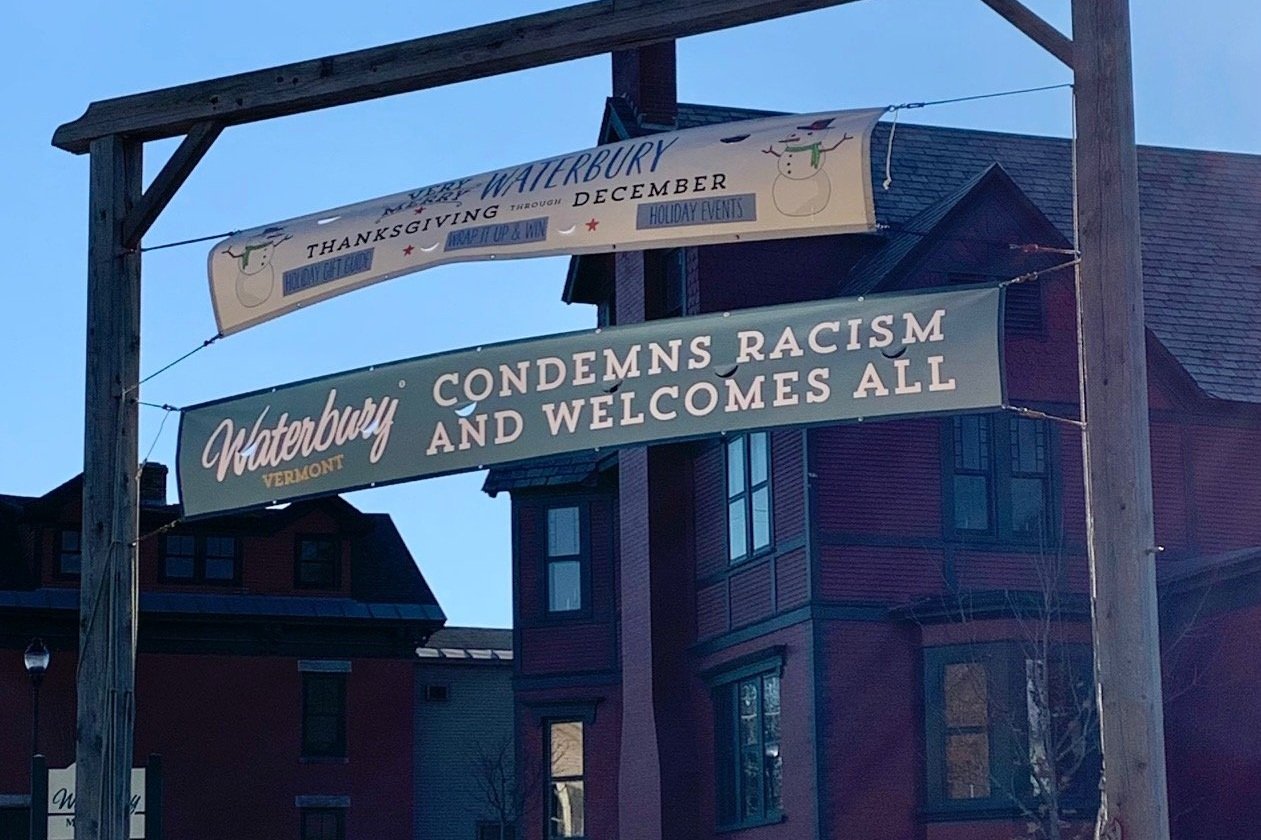 Inclusion banner comes down