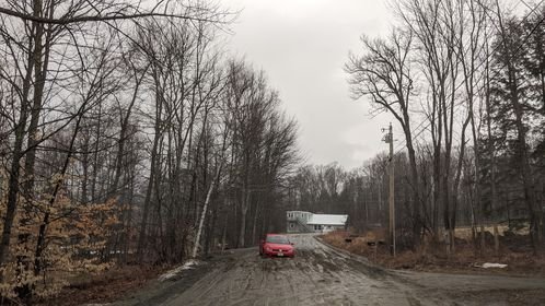  Shaw Mansion Road is blocked by a vehicle last weekend. Photo by Krystin Brynga  