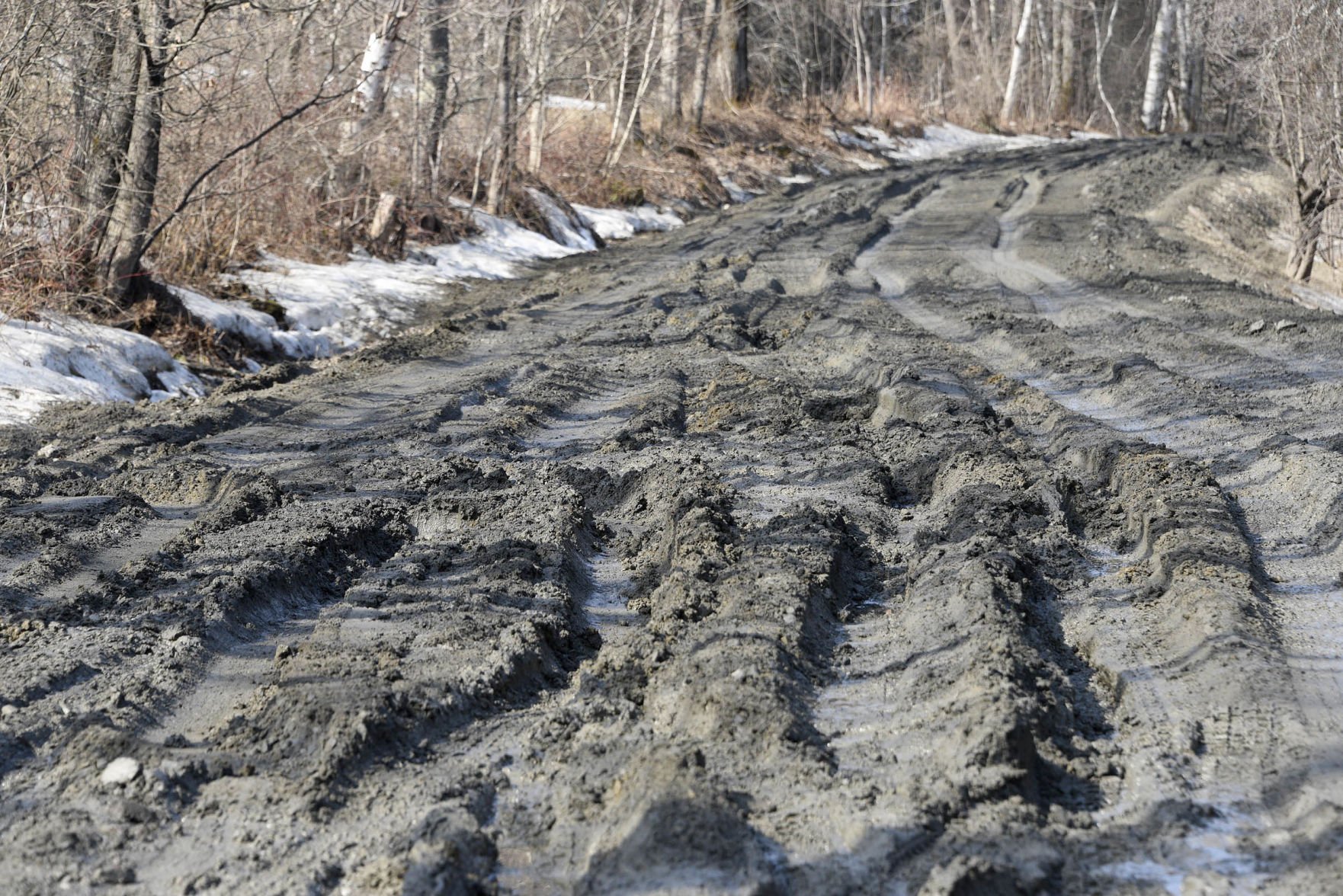  Another section of Perry Hill was pretty much impassable. Times Argus photo by Jeb Wallace-Brodeur  