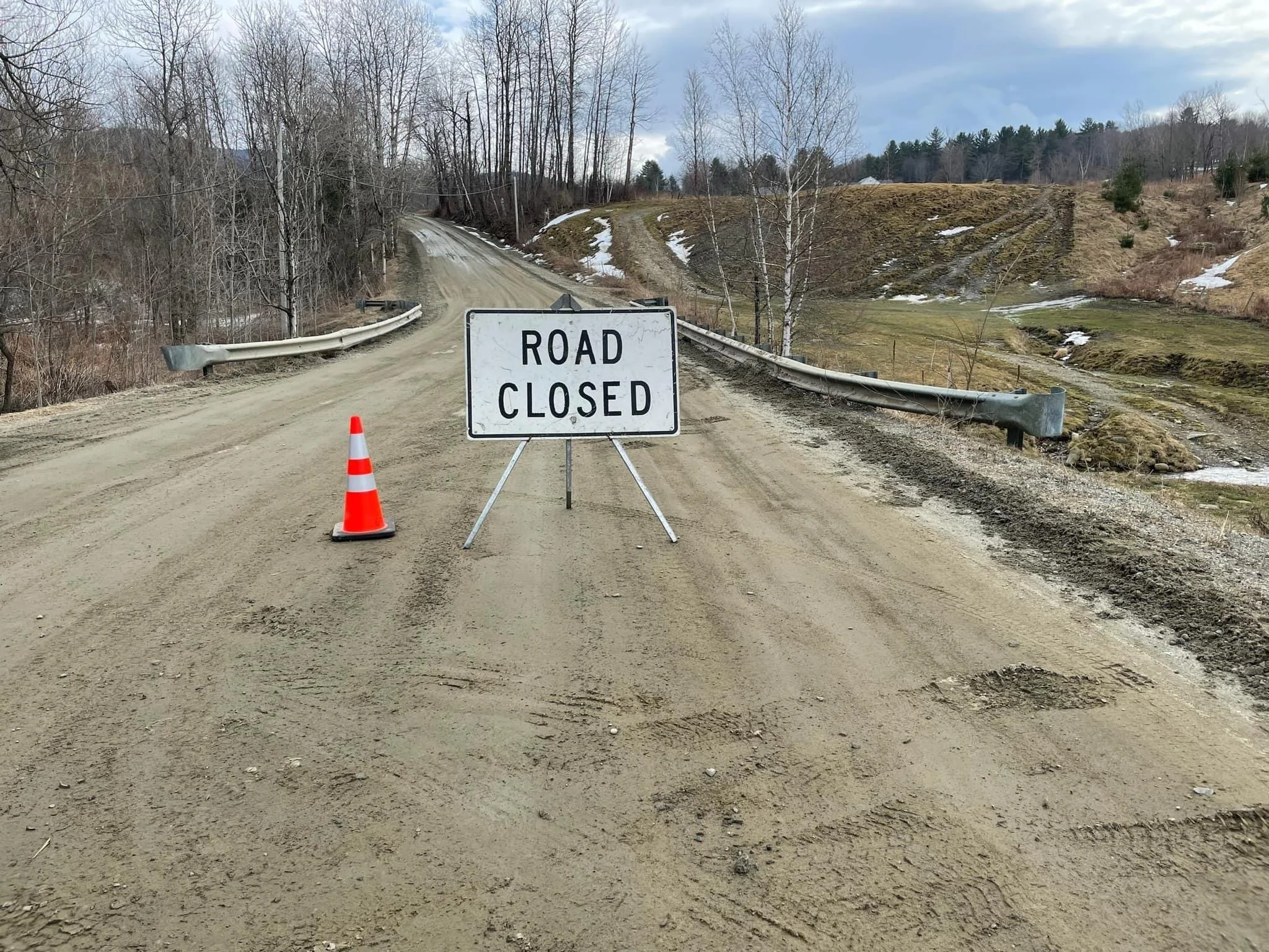  Perry Hill Road was closed off to through traffic for much of the week. Photo by Dennis Scannell 