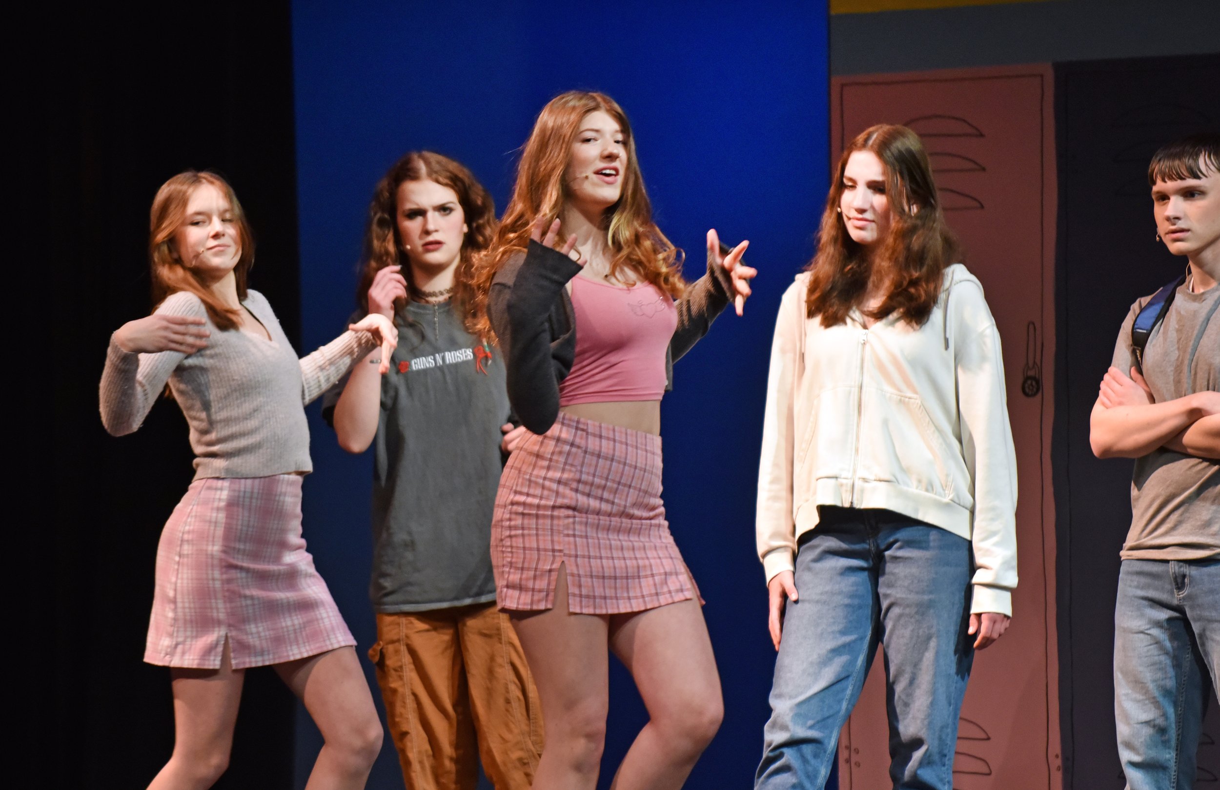  “Freaky Friday’s” story is set in high school, something the actors know well. Abby Holter as Savannah provides a mean girl foil to Ellie. Photo by Gordon Miller 