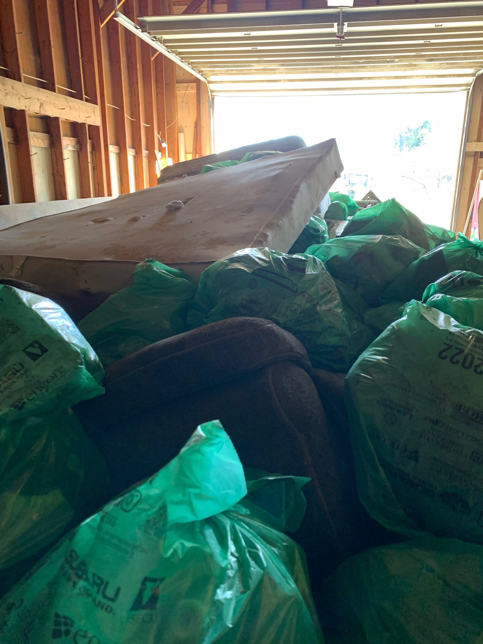 Volunteers managed to collect enough trash mostly in one day to fill a 30-yard container. Photo by Lisa Scagliotti