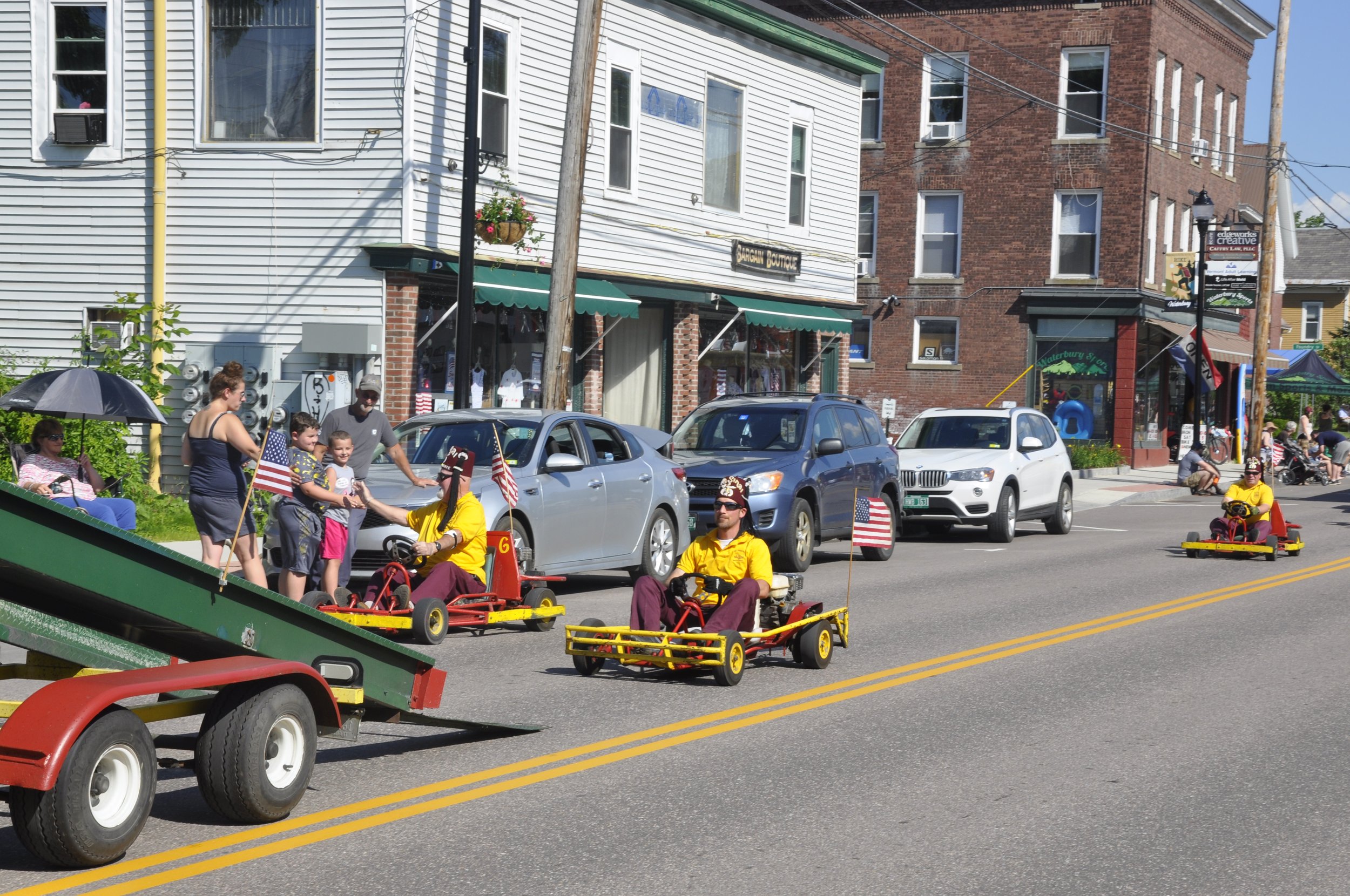  The Shriners on their buggies zip to and fro entertaining the crowd. Photo by Lisa Scagliotti 