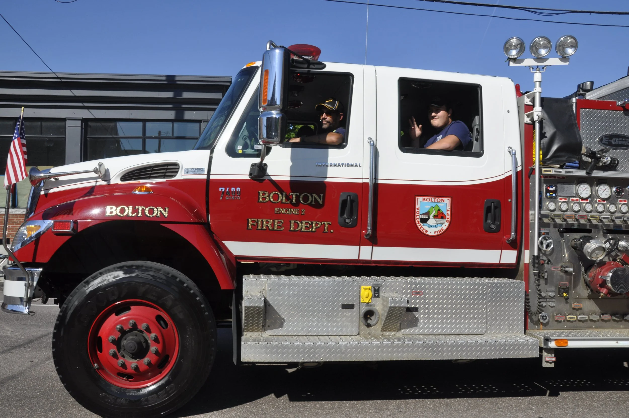  Firefighters from next door in Bolton join in the parade. Photo by Lisa Scagliotti 