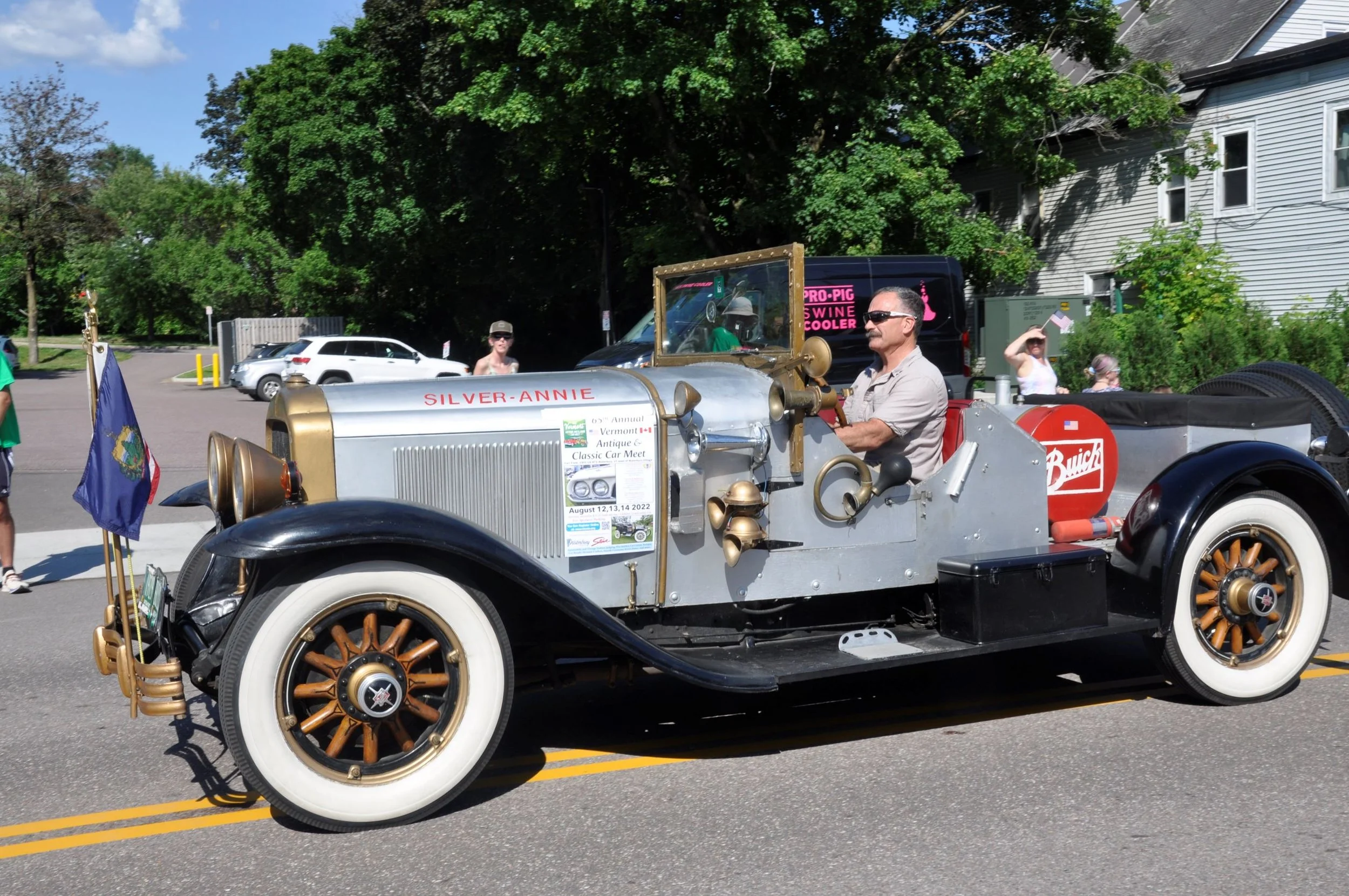  Best Antique Vehicle went to Eric Osgood of Johnson with his ‘Silver Annie’ 1929 Buick Roadster. Photo by Lisa Scagliotti 