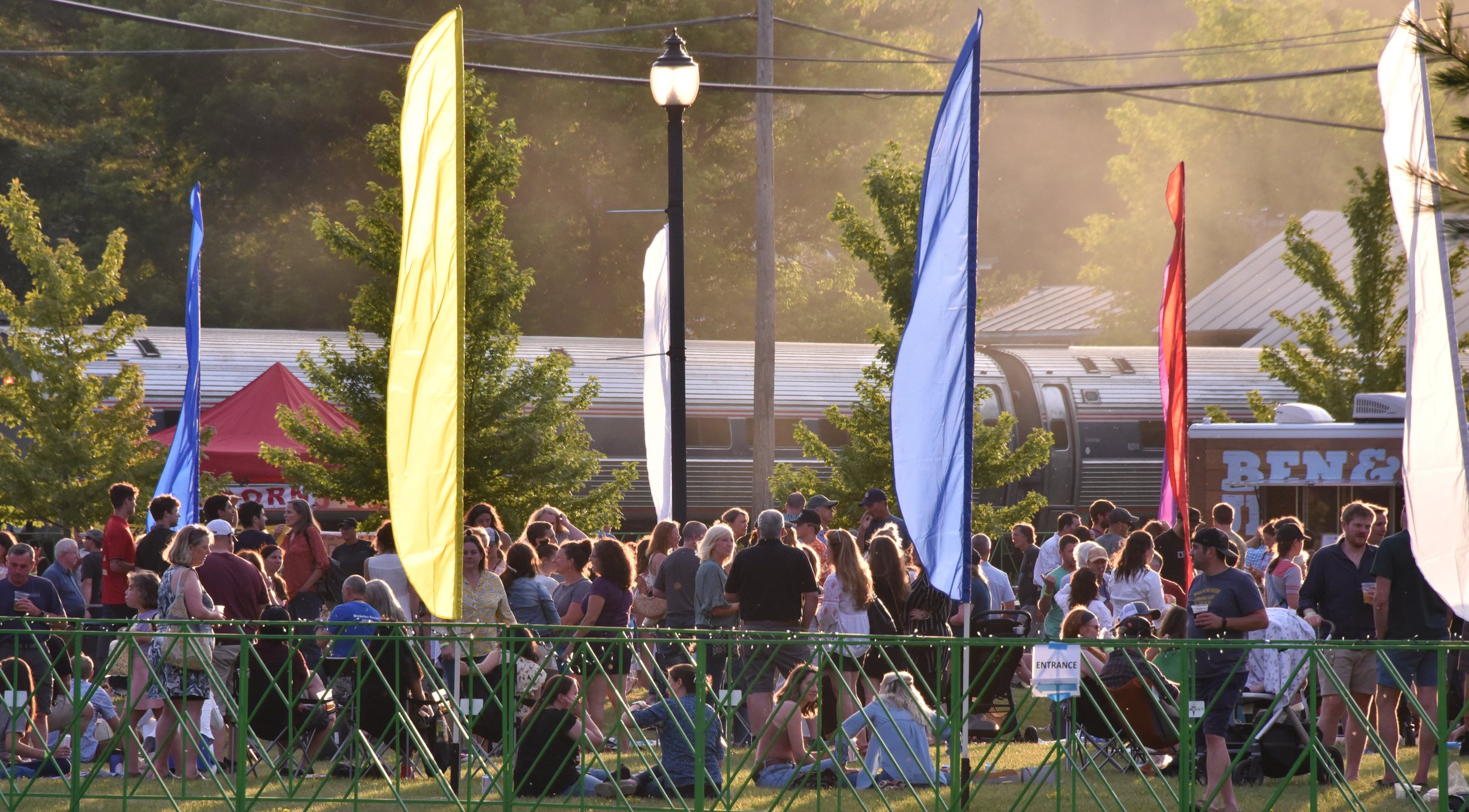  Amtrak rolled through twice – Friday evening and Saturday morning – without interrupting the festivities. Photo by Gordon Miller   