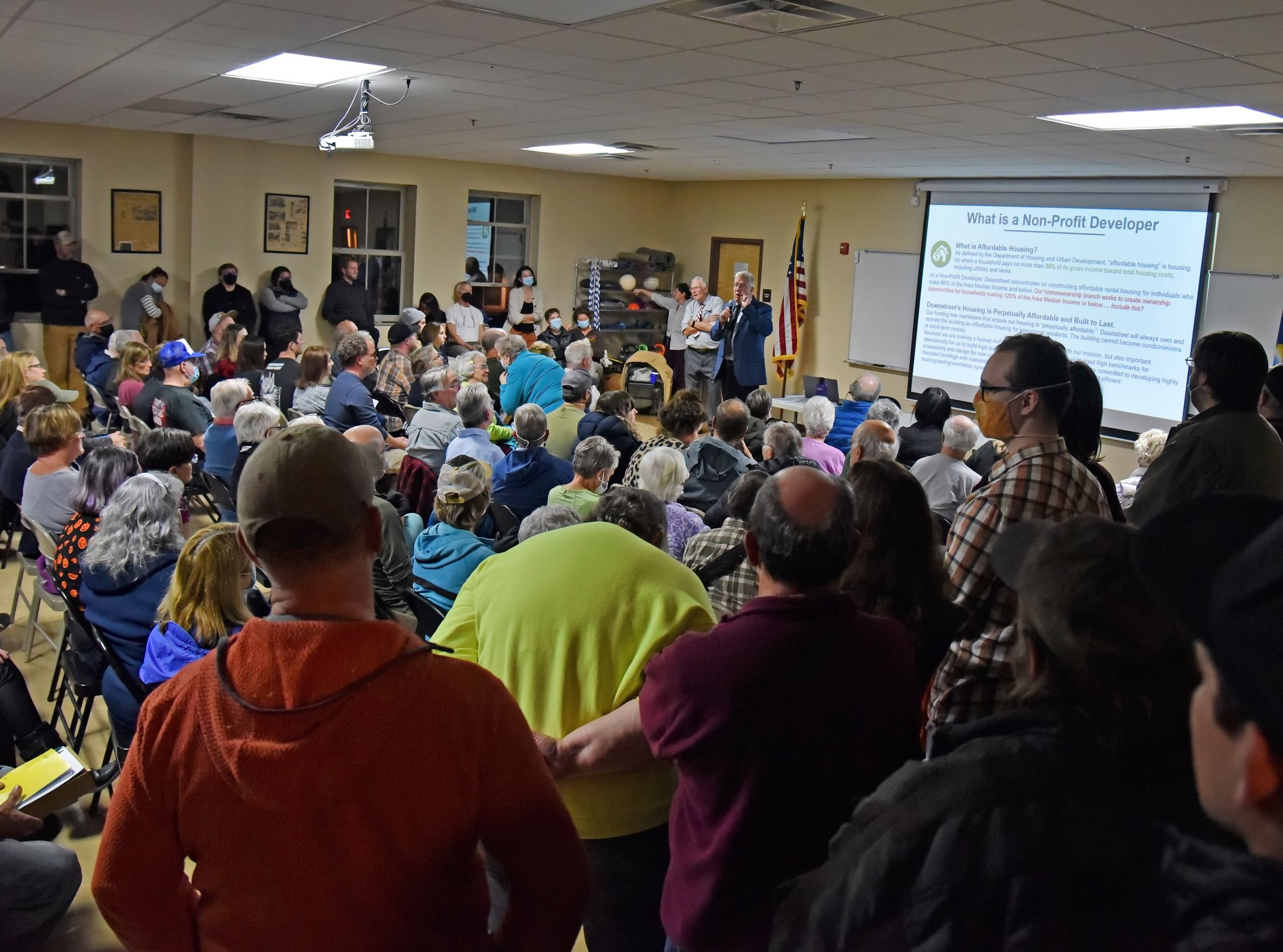  First presentations and questions before the question is called. Photo by Gordon Miller  