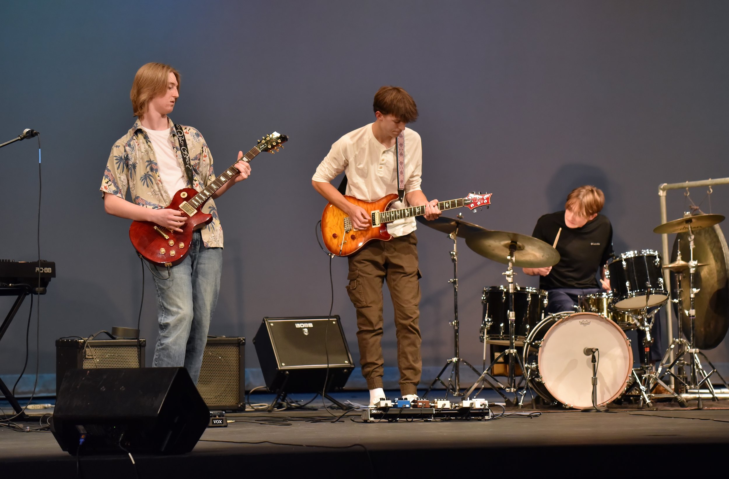   Harwood Assembly Band covers “What Is and What Should Never Be” by Led Zeppelin. Photo by Gordon Miller  