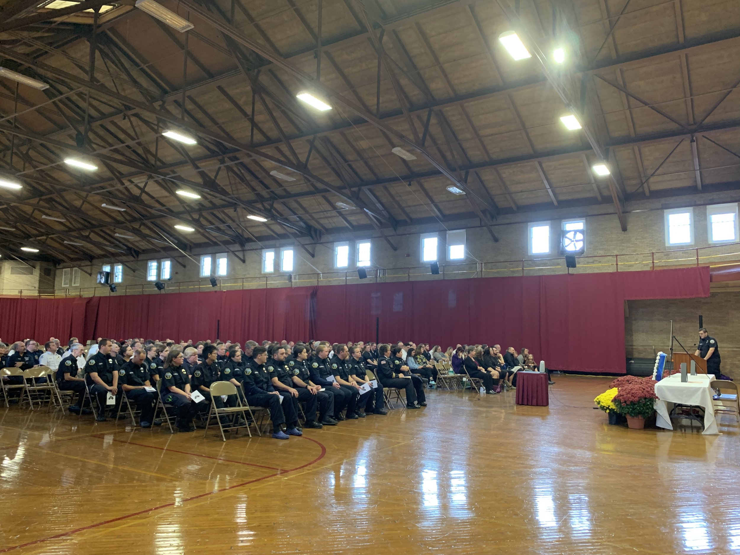  Approximately 300 people fill seats in attendance for the Celebration of Life ceremony. Photo by Lisa Scagliotti 