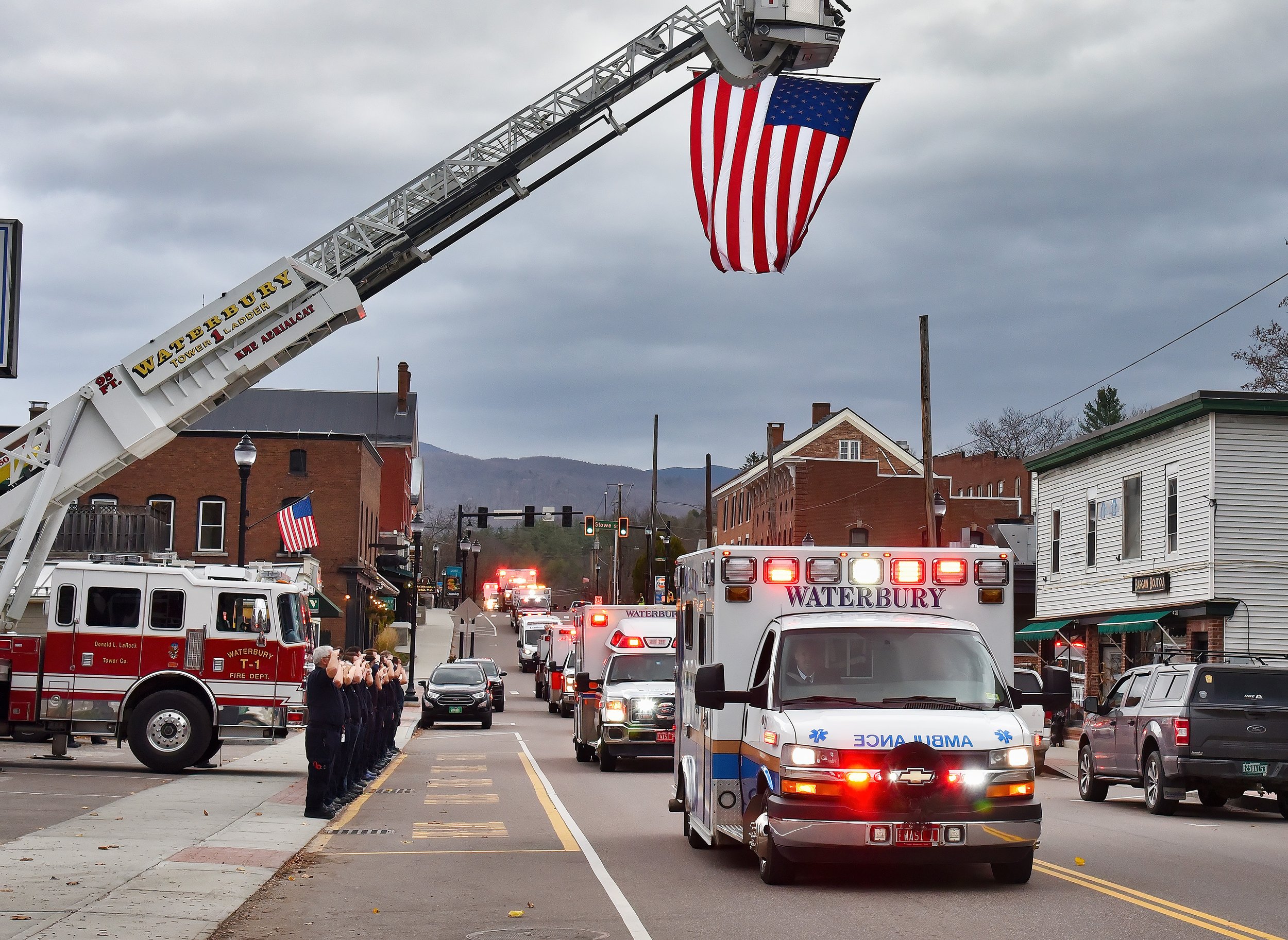 A formal farewell Podgwaite honored with ambulance procession, service — Waterbury Roundabout photo