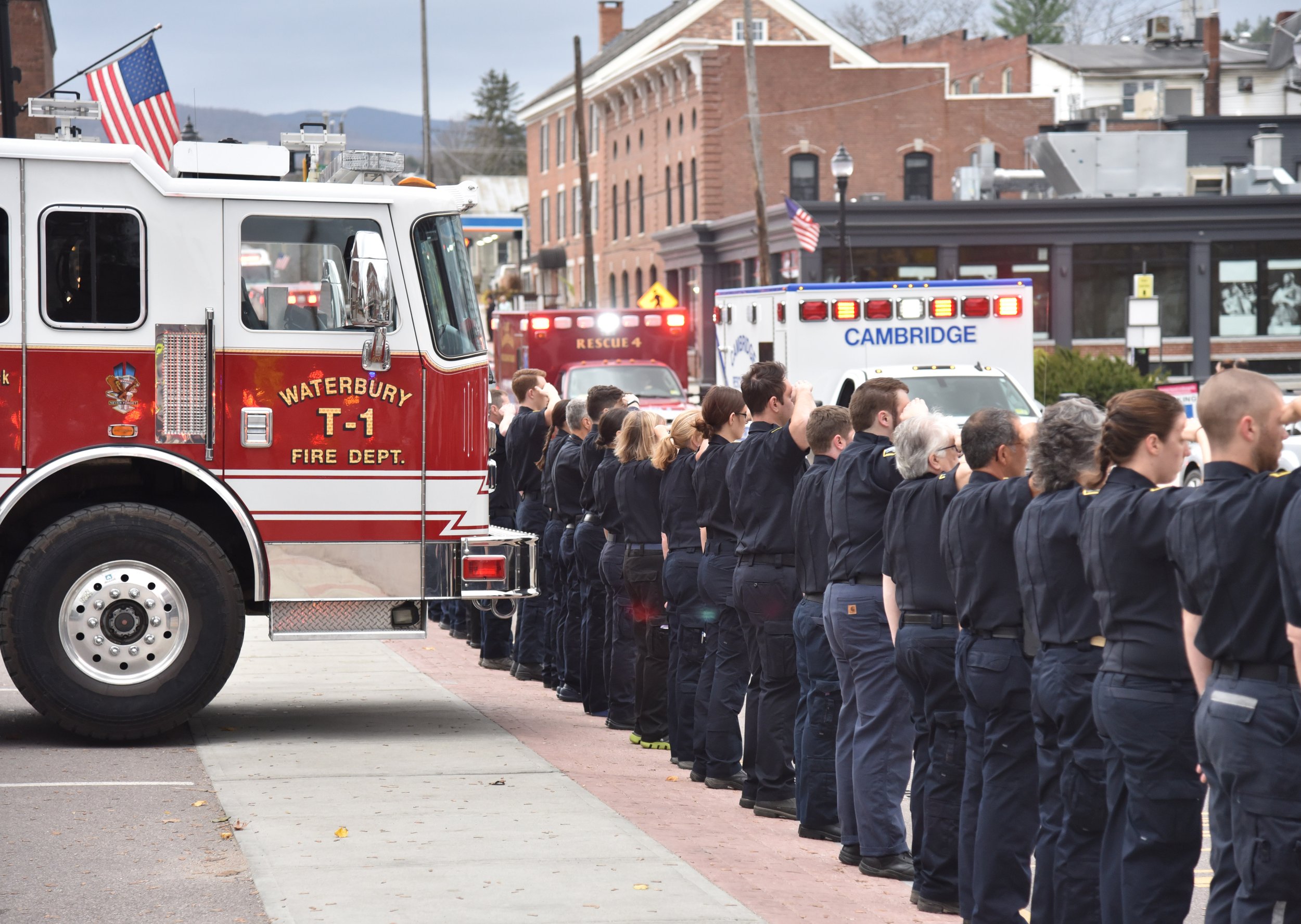  EMS, fire and other first responders sent crews to participate in the tribute. Photo by Gordon Miller 