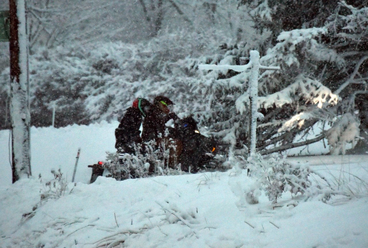  Snowmobilers on Blush Hill. Photo by Gordon Miller 