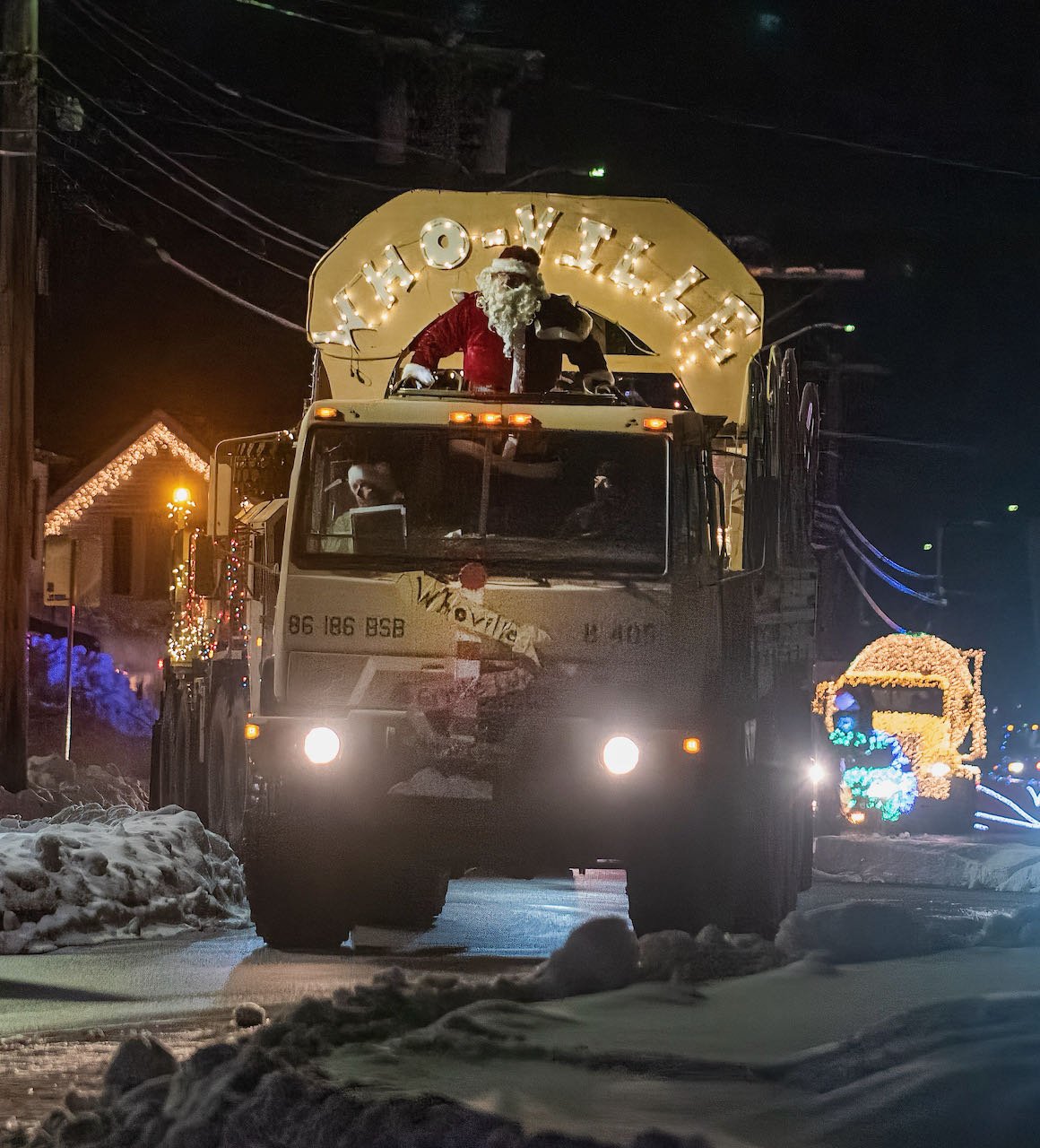   Santa's truck has a Who-Ville theme.&nbsp;Photo by Gordon Miller  