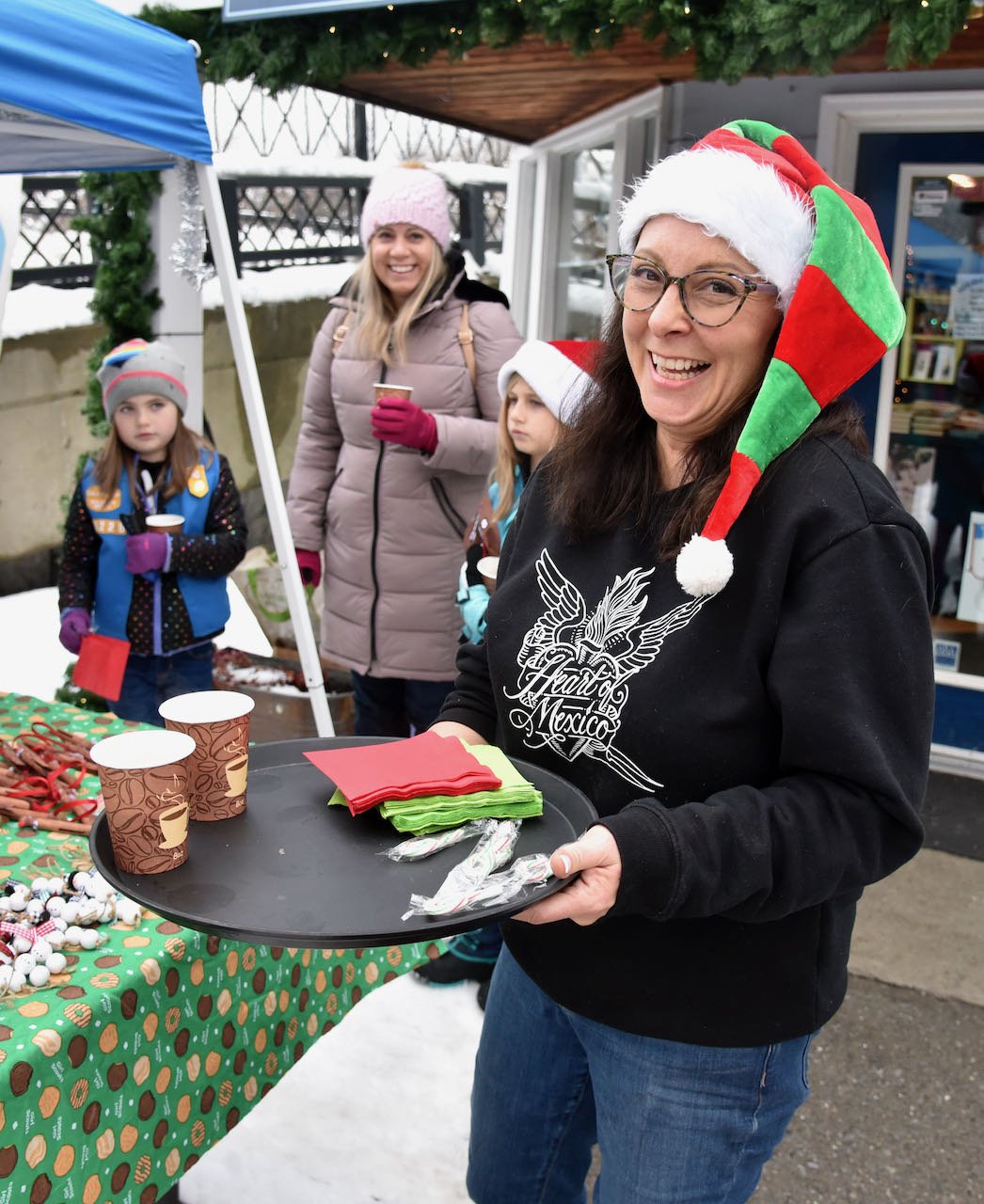   Nicole Grenier from Stowe Street Cafe had refreshments under control. Photo by Gordon Miller  