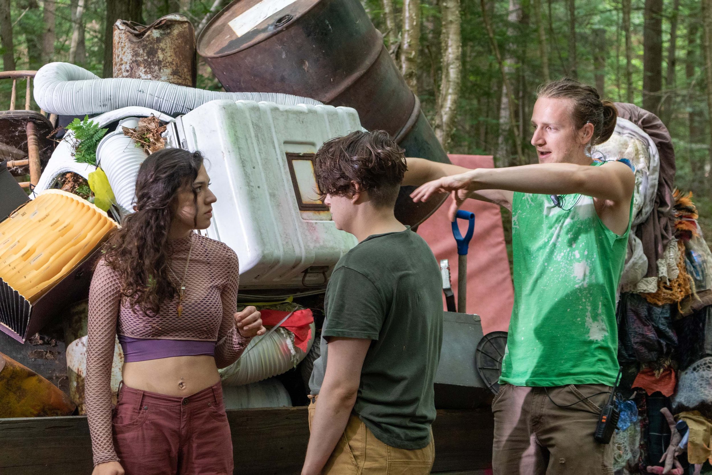   Liam O'Connor-Genereaux directs Sophia Anthony (as Robin) and Kade Pintado (as Casey). Courtesy photo  