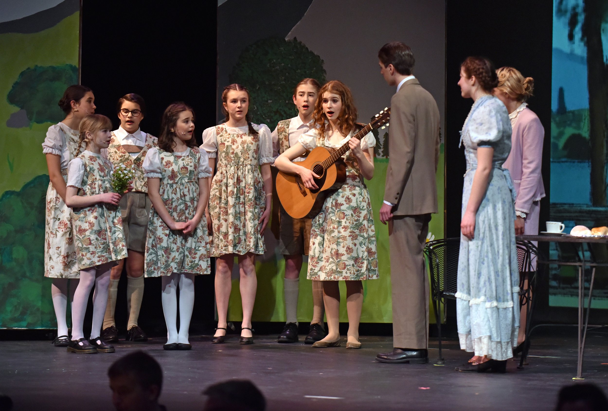  The Von Trapp children with the captain, Maria and Elsa. Photo by Gordon Miller 