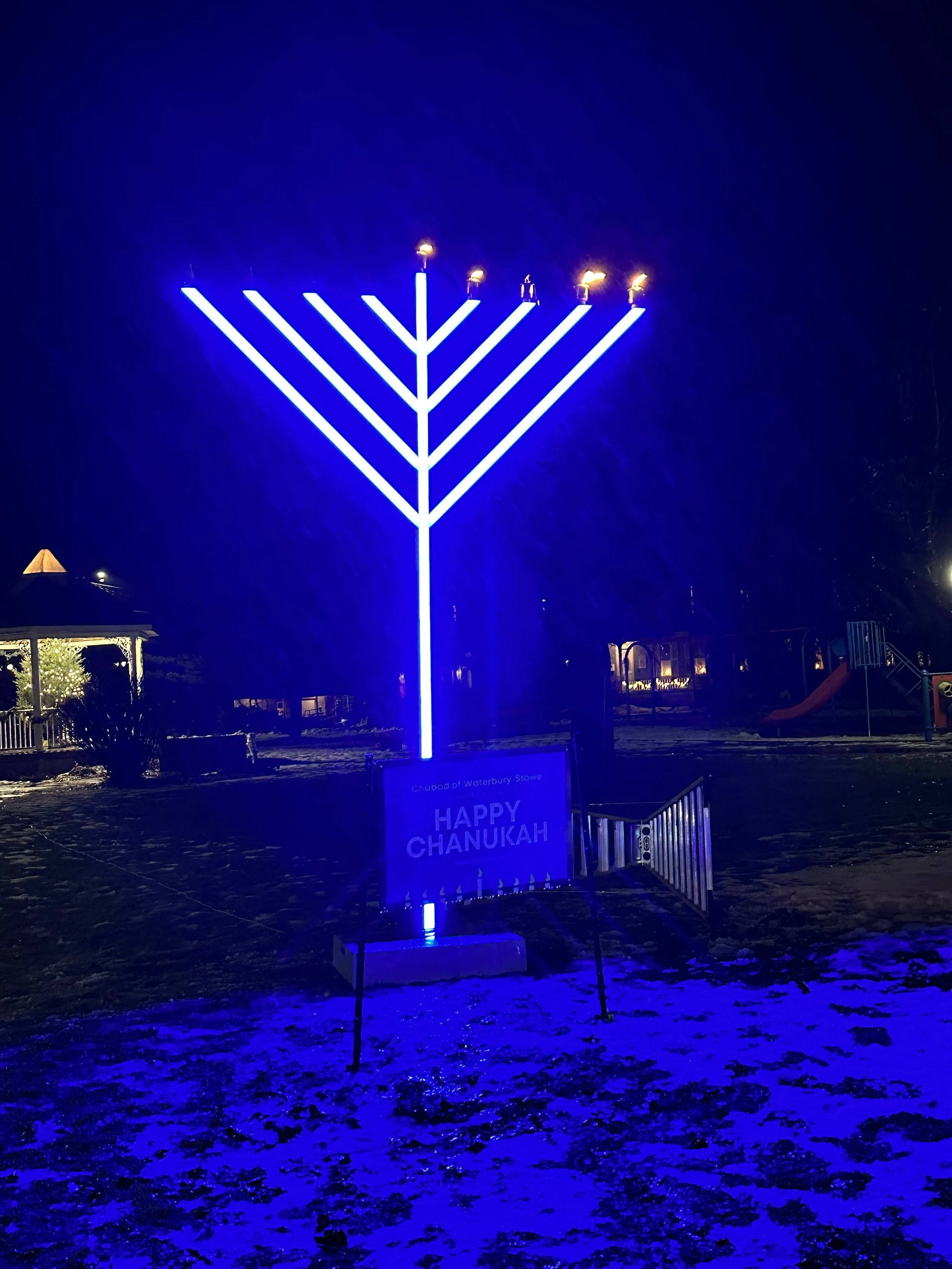 New menorah adds light to Rusty Parker Park