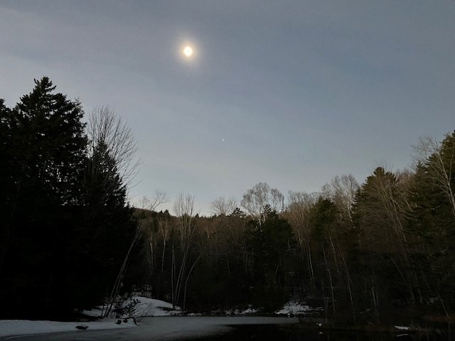   Totality on Crossett Hill in Duxbury. Photo by Pam Chisholm  