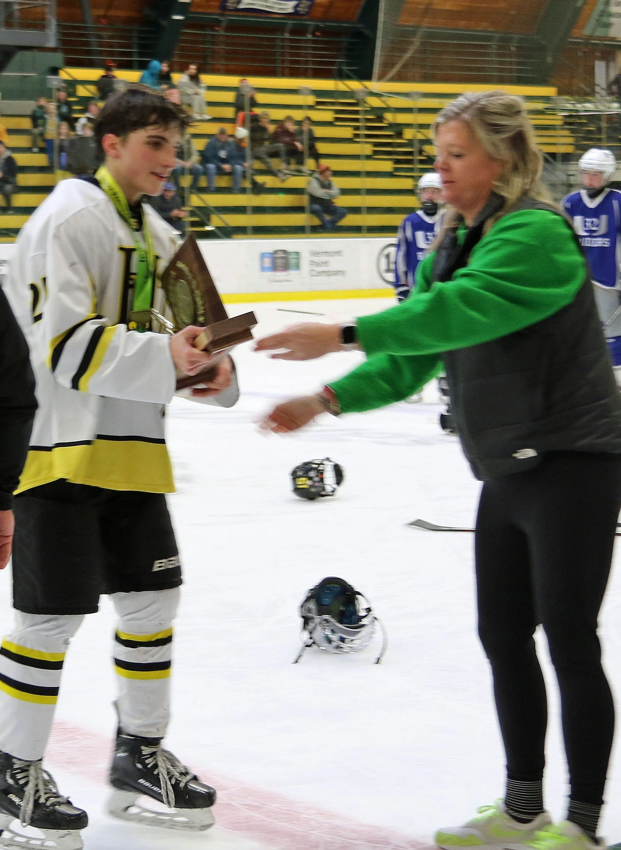  Captain Milo Lavit gets the championship trophy. Photo by Brian Larrabee 